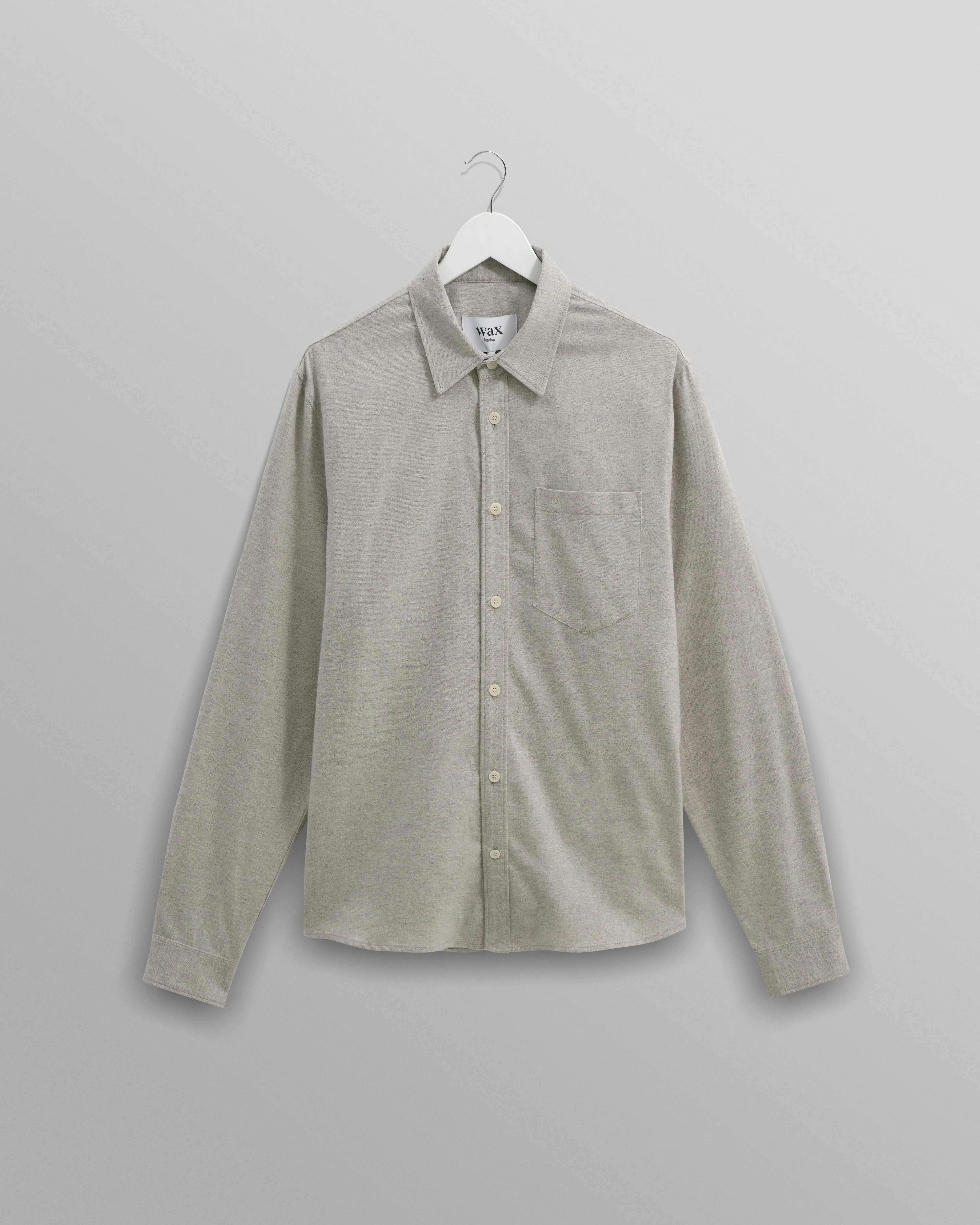 Shelly - Natural Plain Flannel Shirt