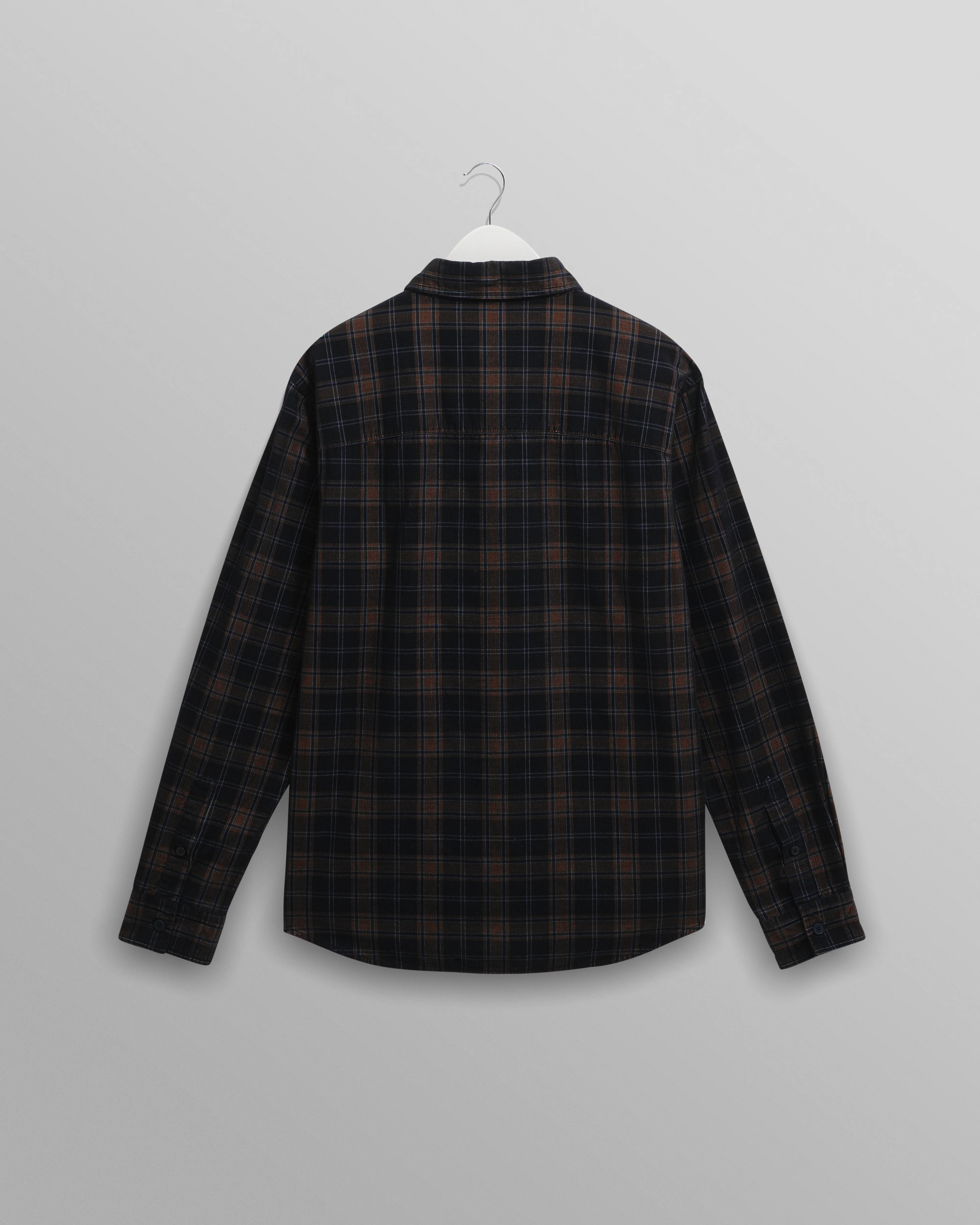 Shelly - Navy And Multicolour Check Corduroy Shirt - Image 8
