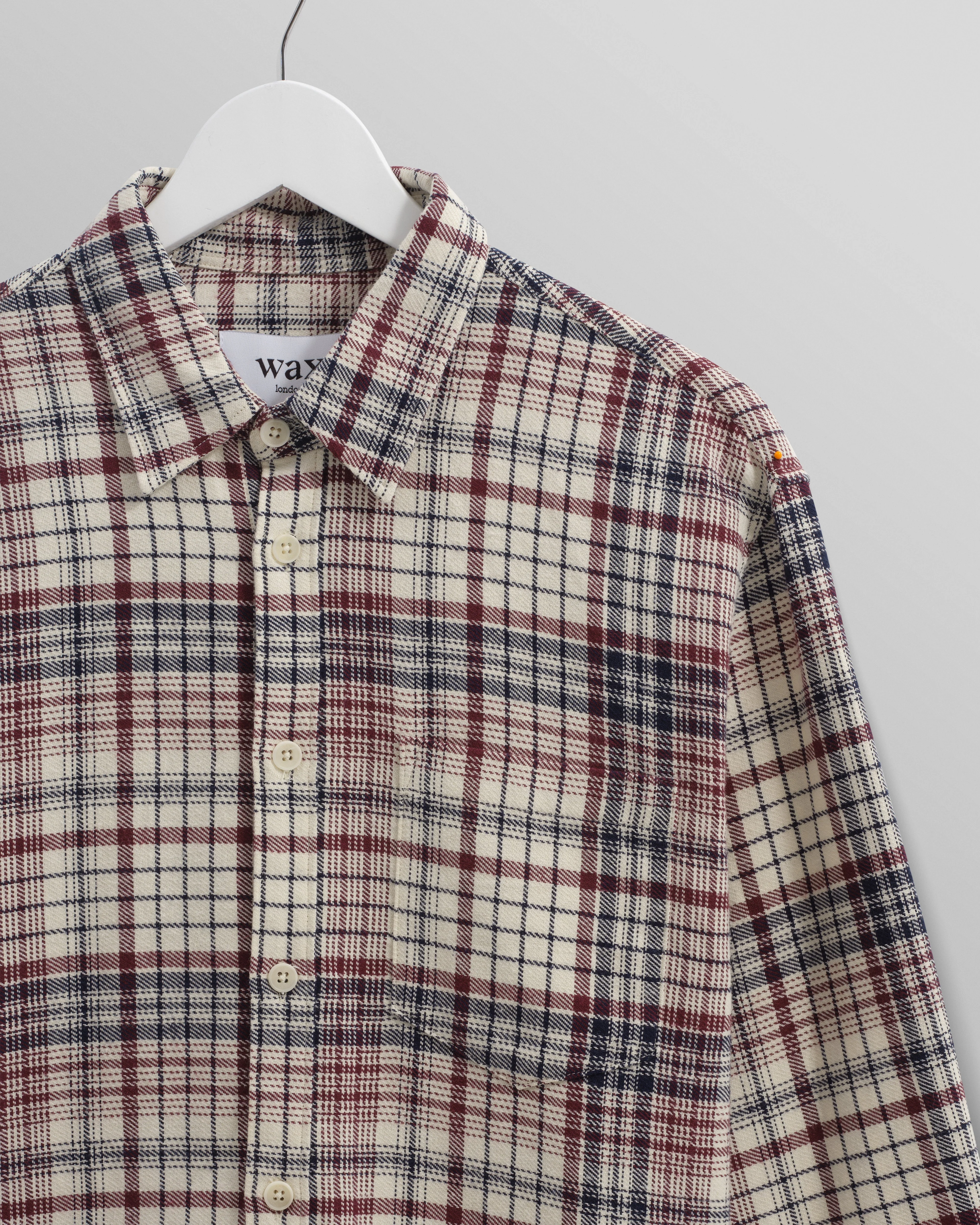 Shelly - Navy And Red Check Flannel Shirt - Image 6