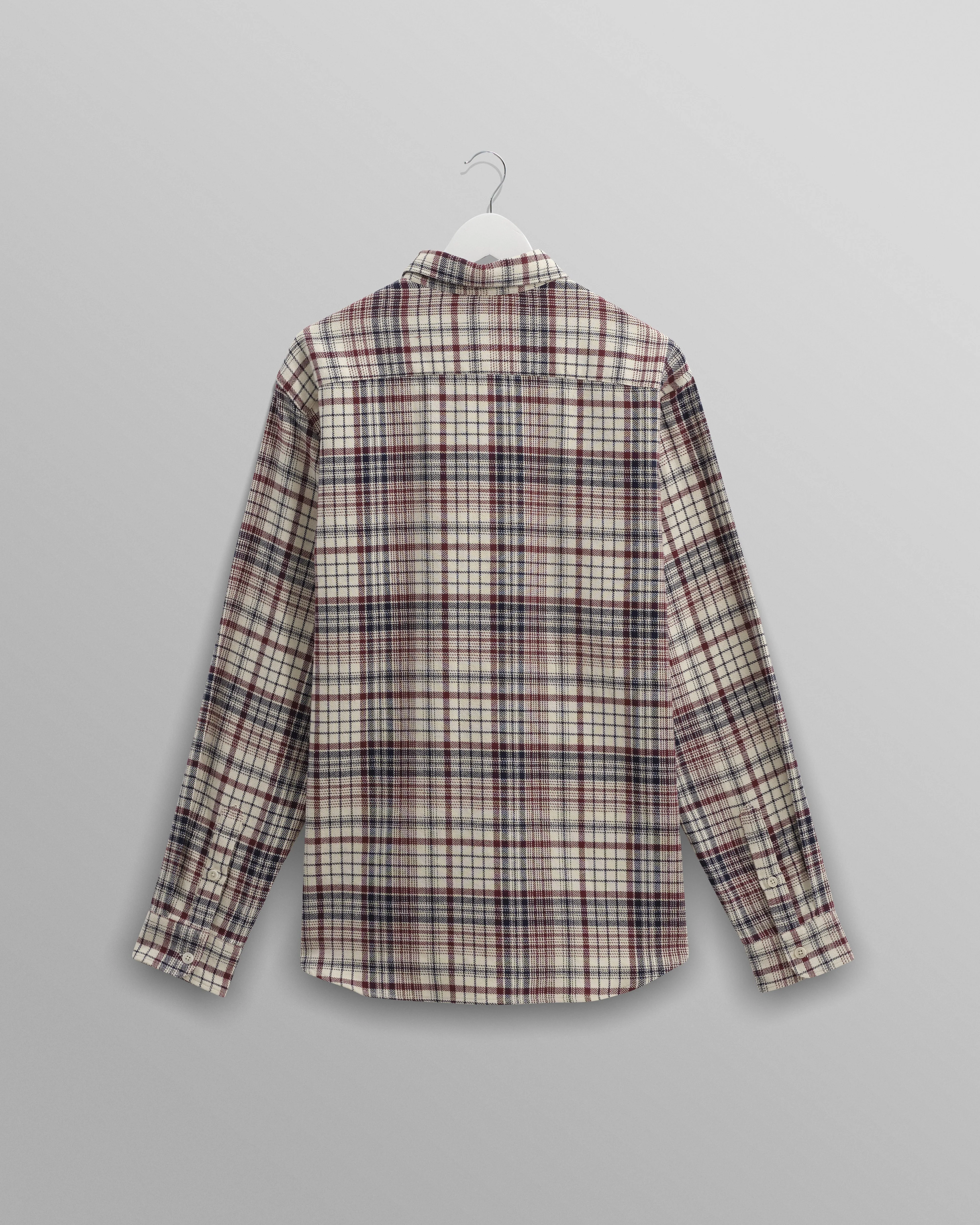 Shelly - Navy And Red Check Flannel Shirt - Image 7