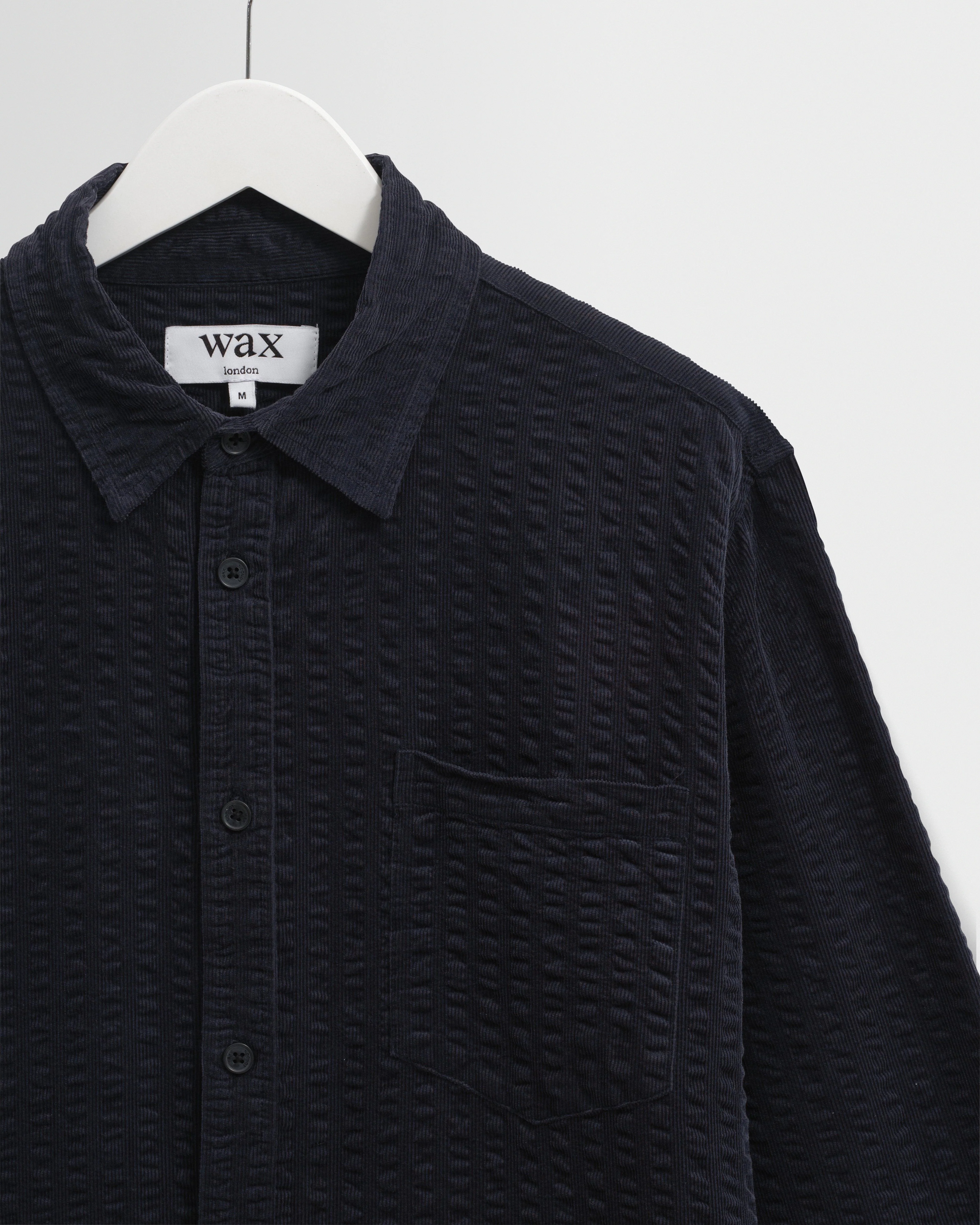 Shelly - Navy Seersucker Corduroy Shirt - Image 7