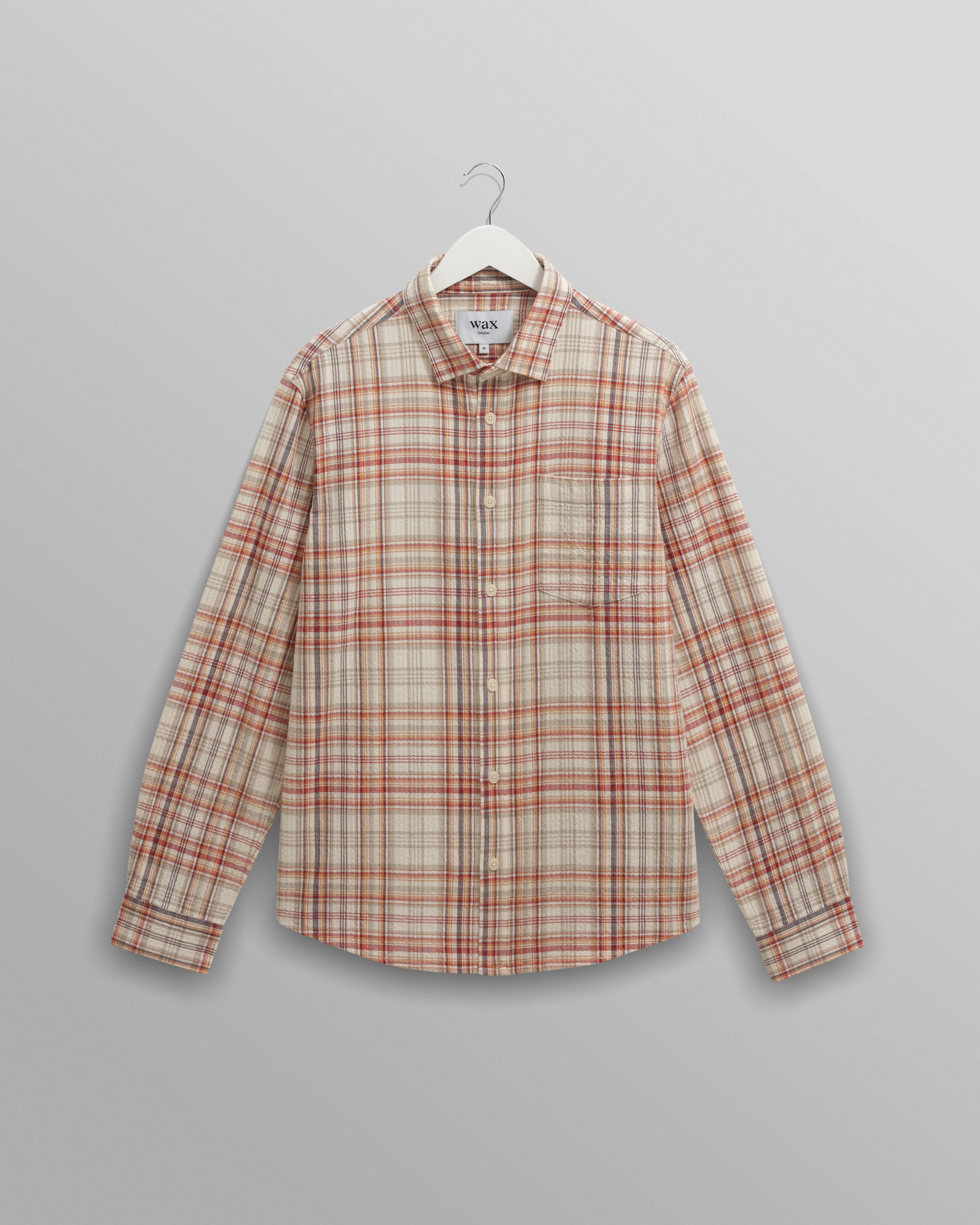 Shelly - Rust And Multicolour Seersucker Flannel Shirt