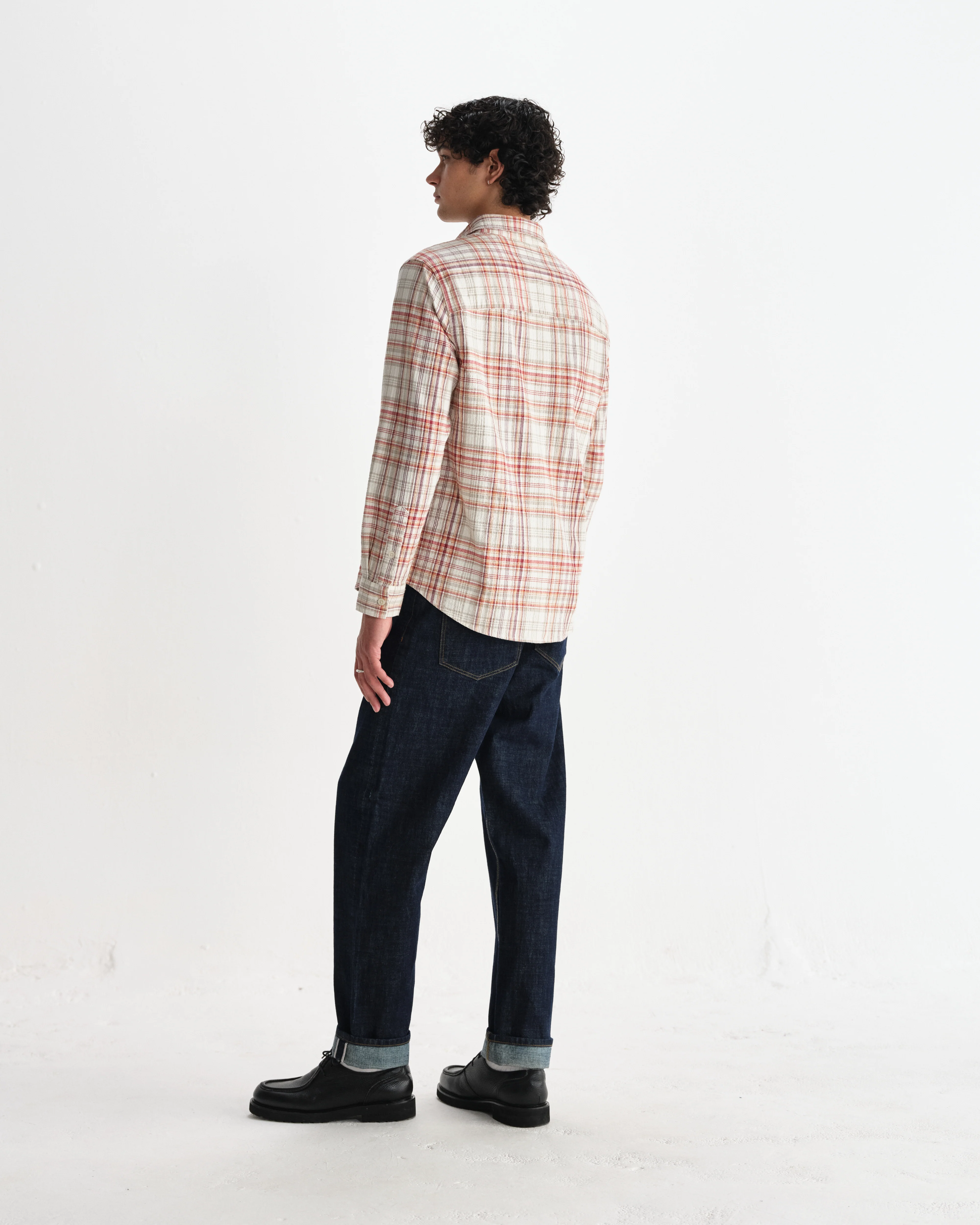 Shelly - Rust And Multicolour Seersucker Flannel Shirt - Image 6