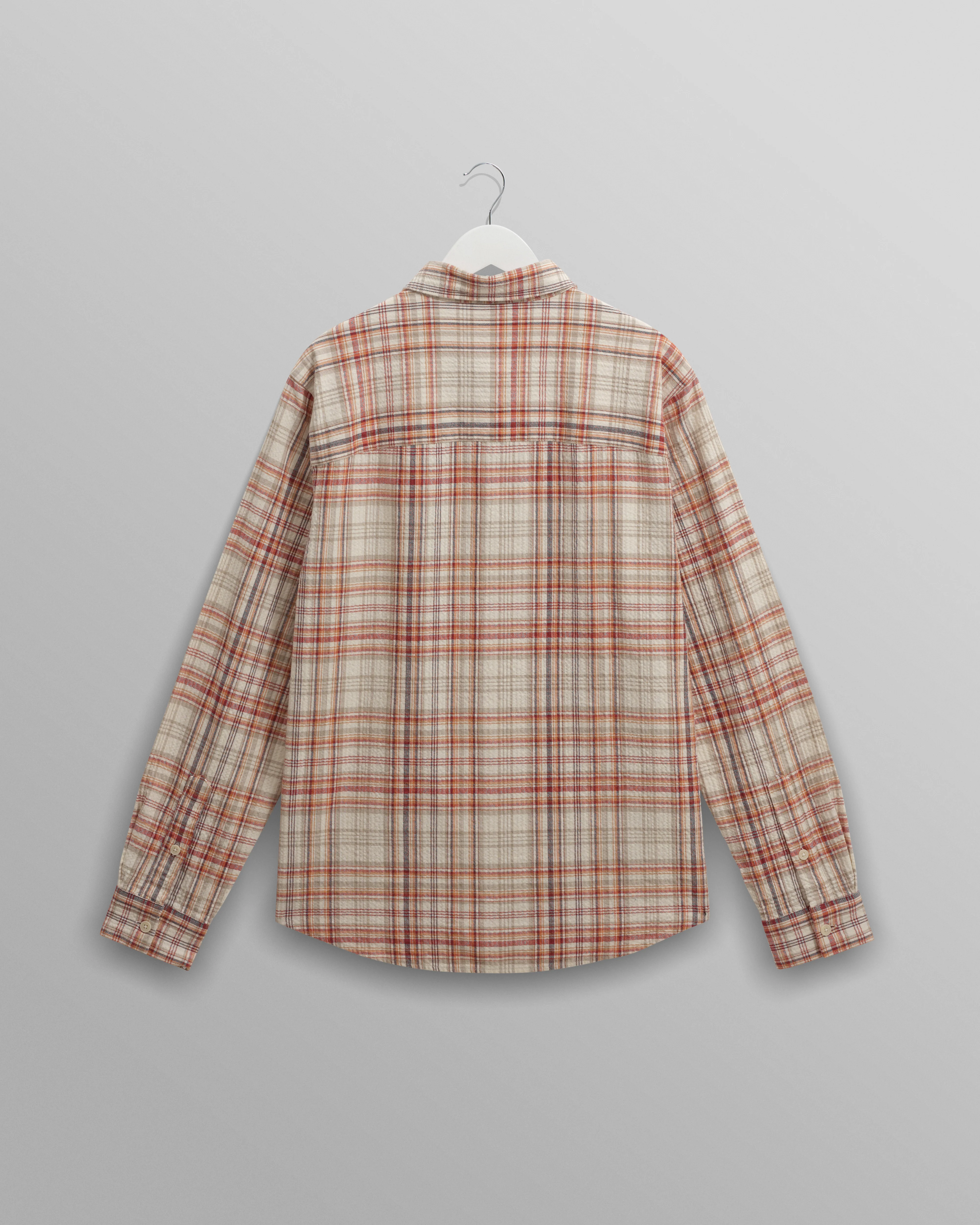 Shelly - Rust And Multicolour Seersucker Flannel Shirt - Image 8