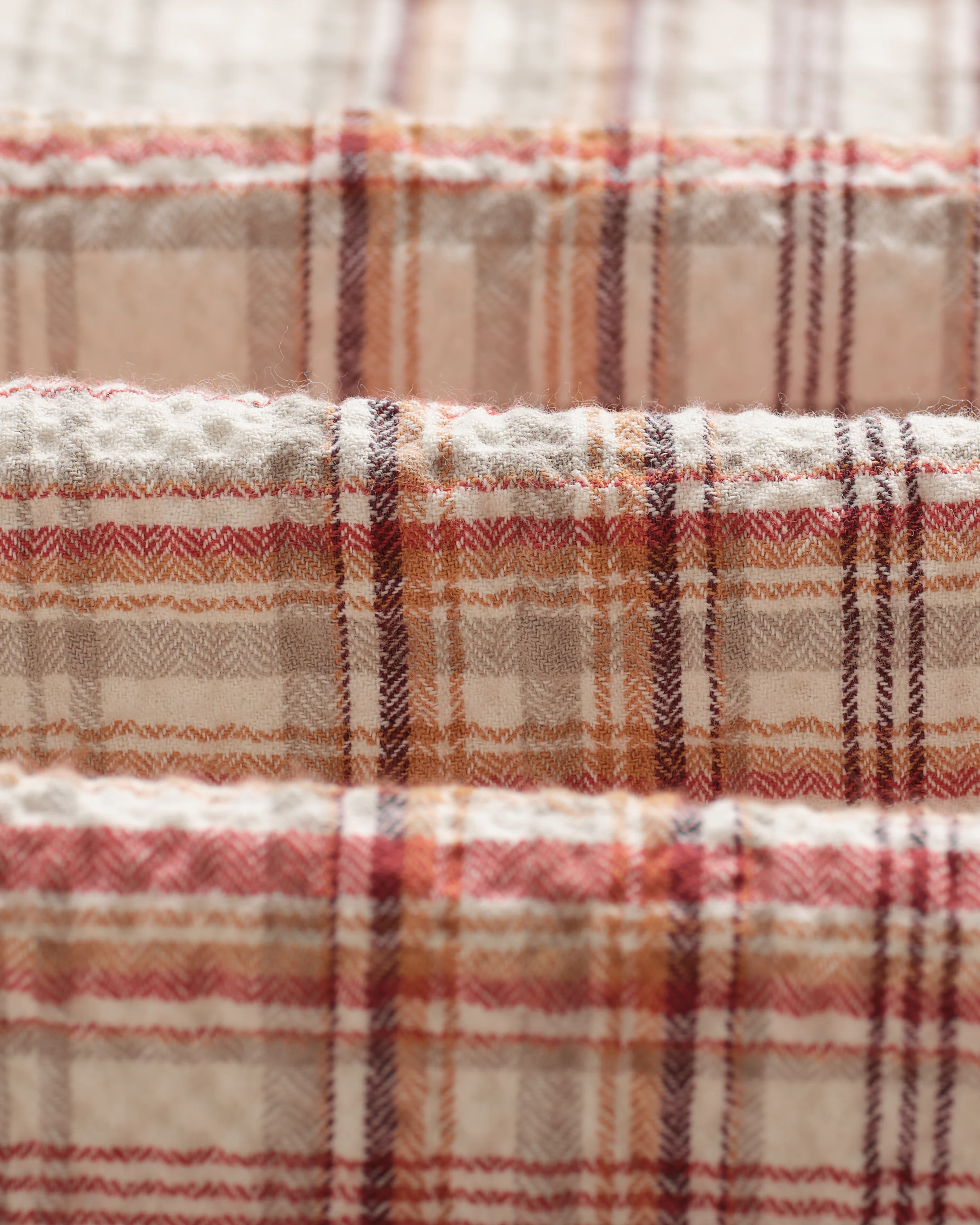 Shelly - Rust And Multicolour Seersucker Flannel Shirt - Image 9