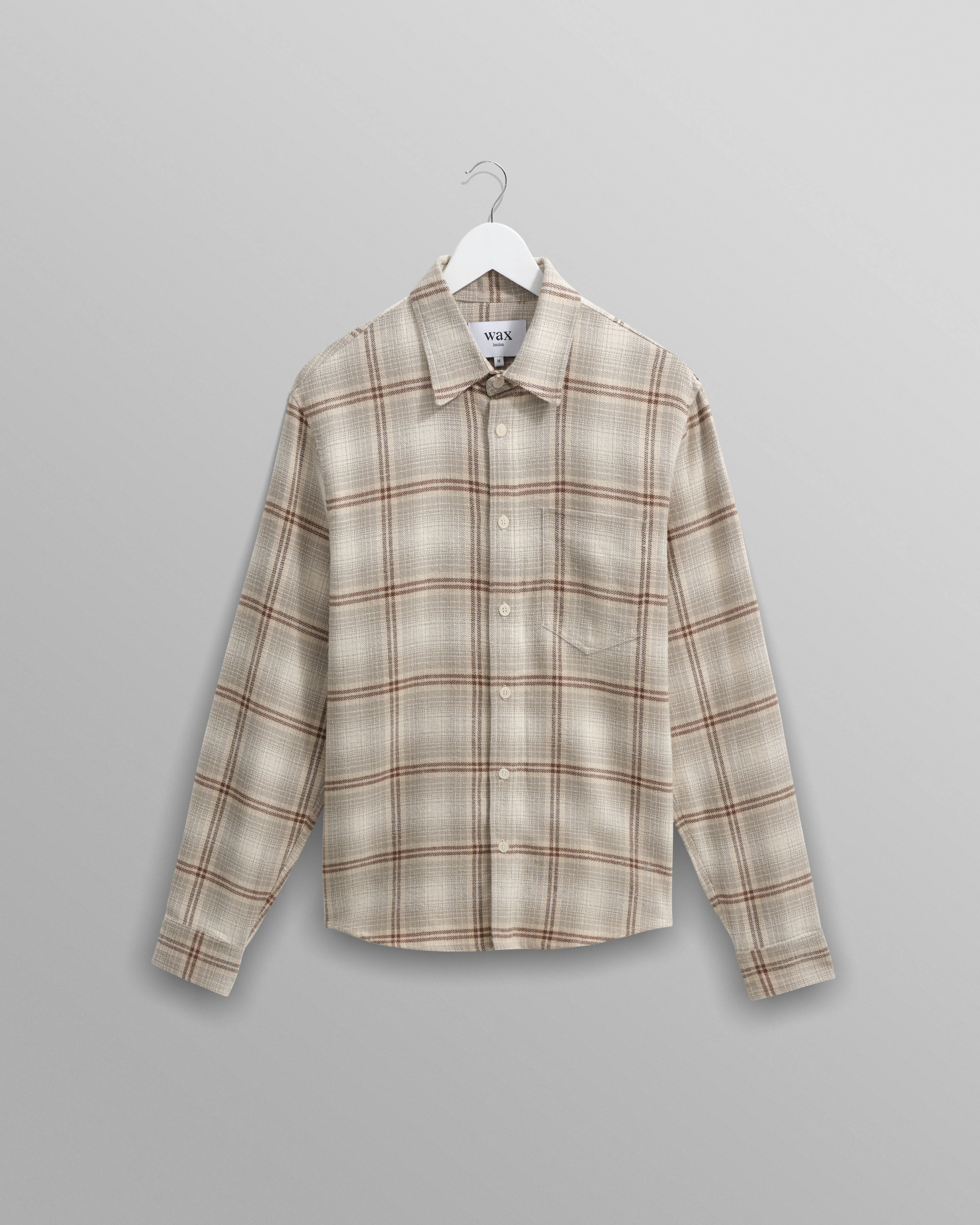 Shelly - Sage And Ecru Ombre Flannel Shirt