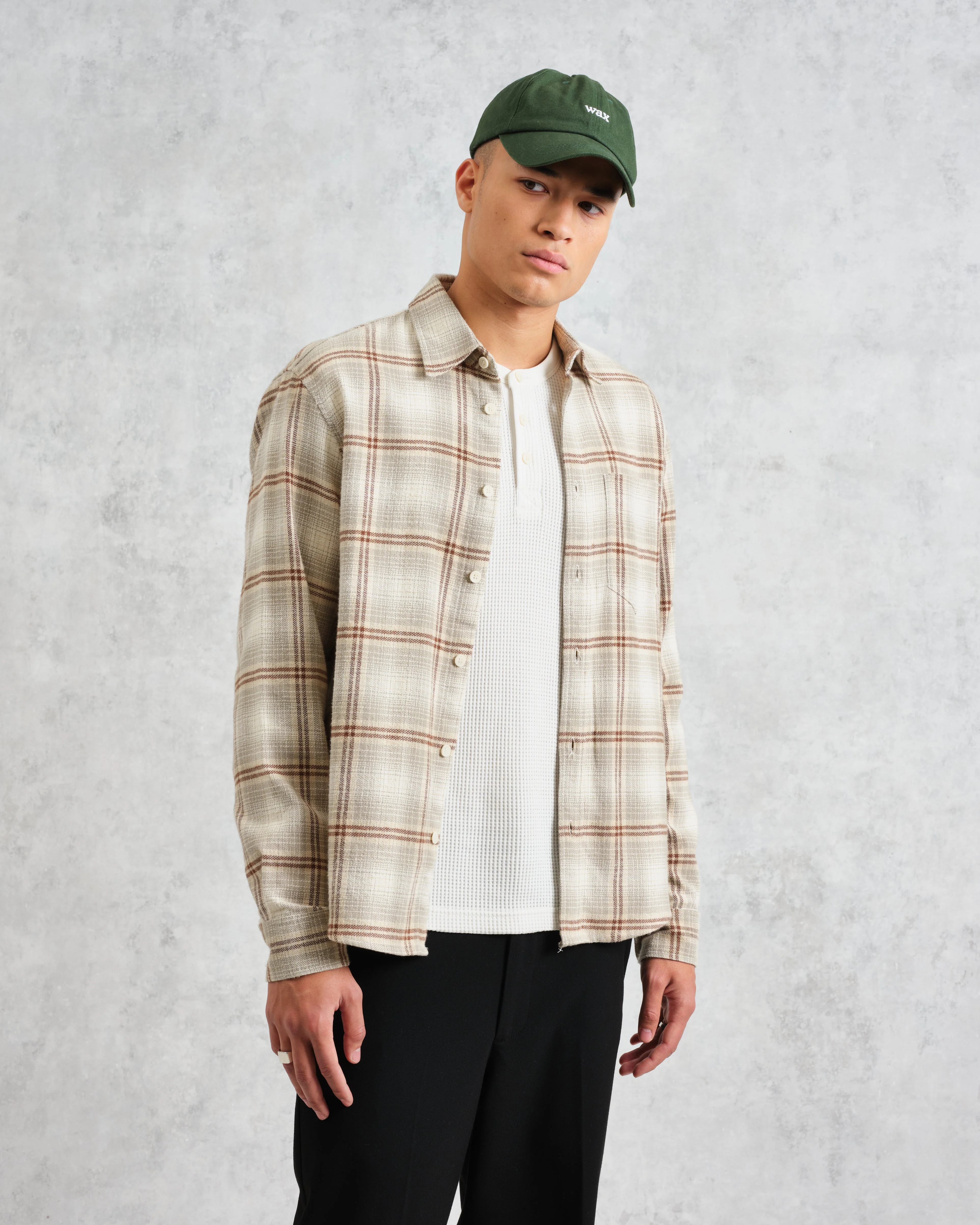 Shelly - Sage And Ecru Ombre Flannel Shirt - Image 2