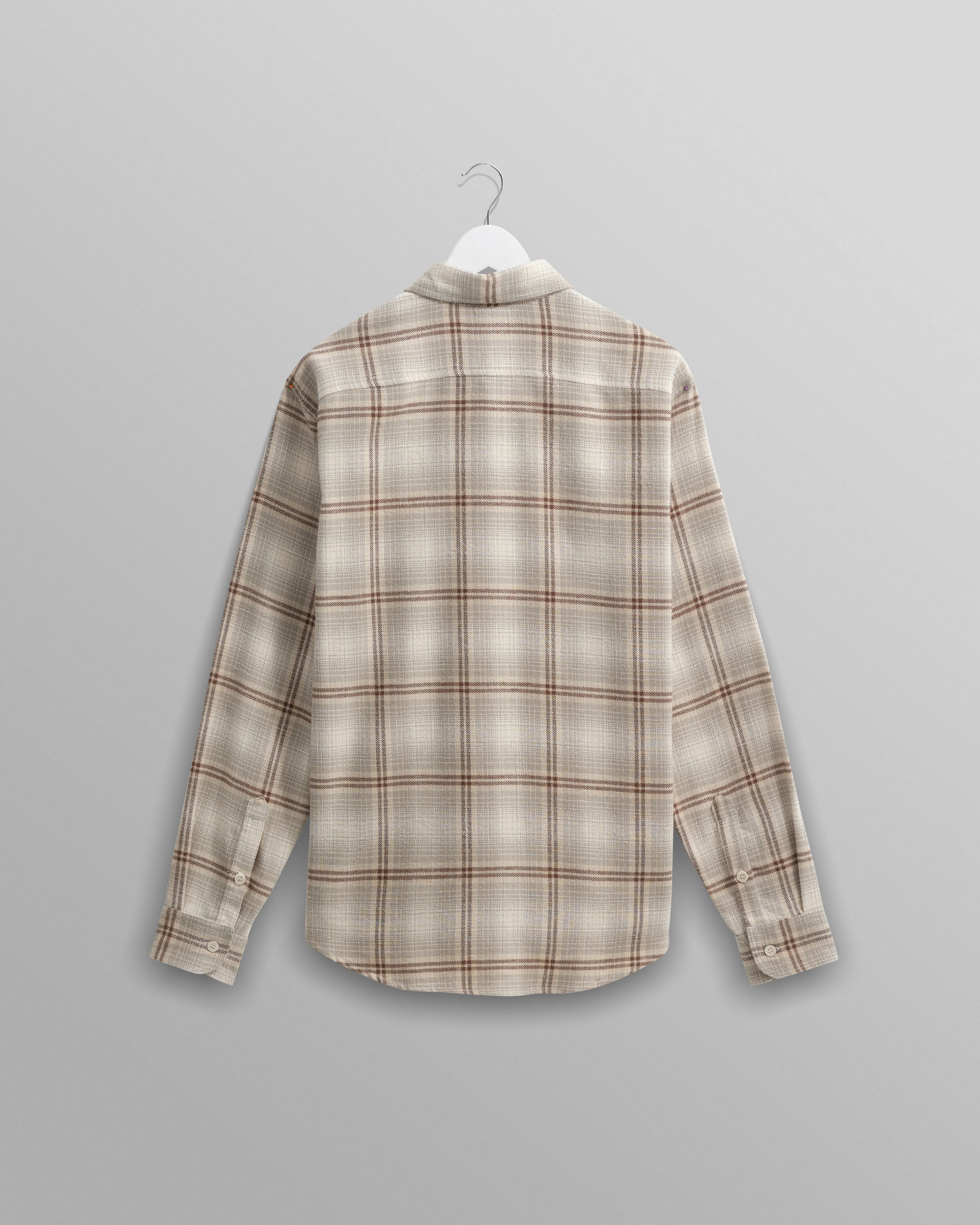 Shelly - Sage And Ecru Ombre Flannel Shirt - Image 9