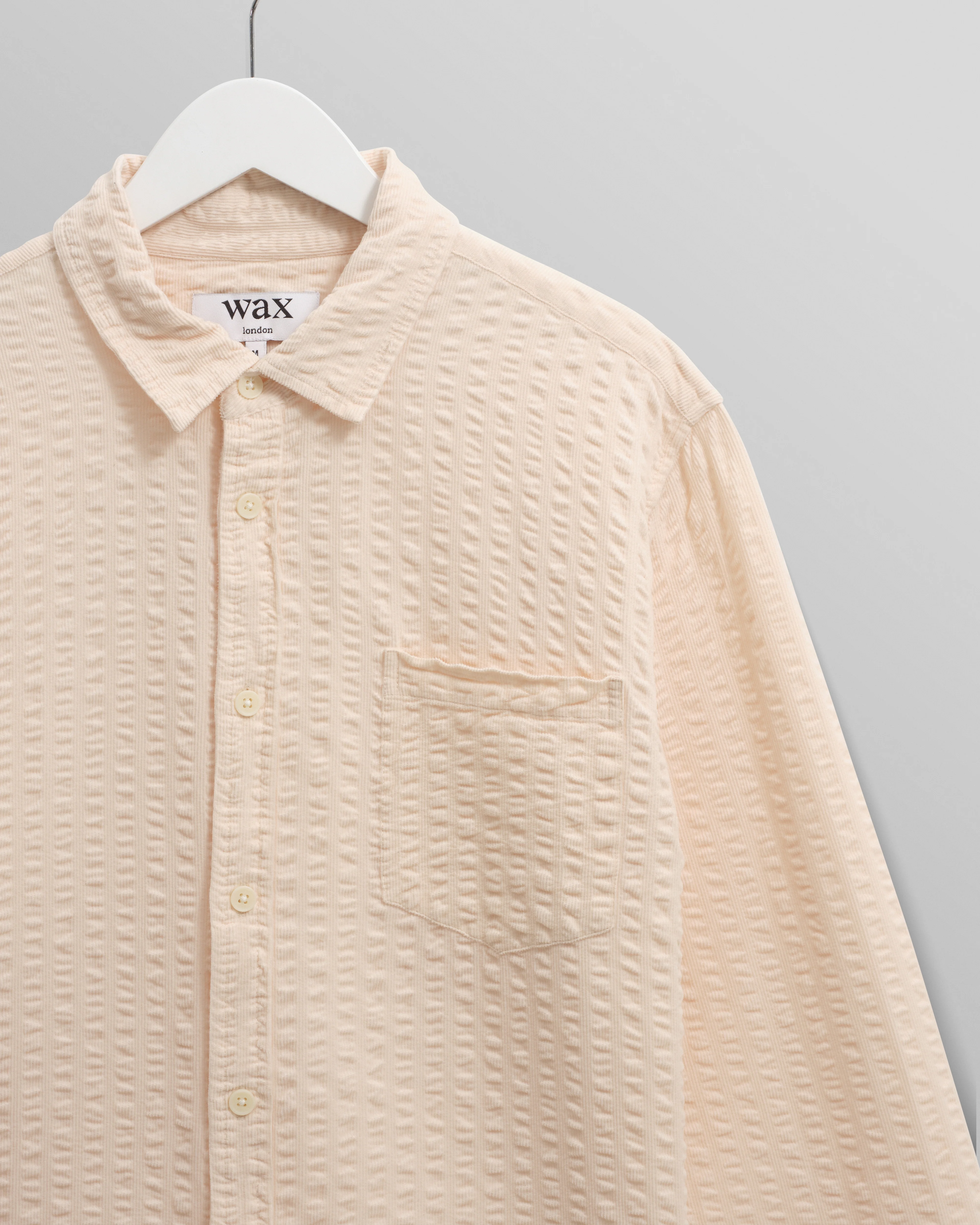 Shelly - Stone Seersucker Corduroy Shirt - Image 7