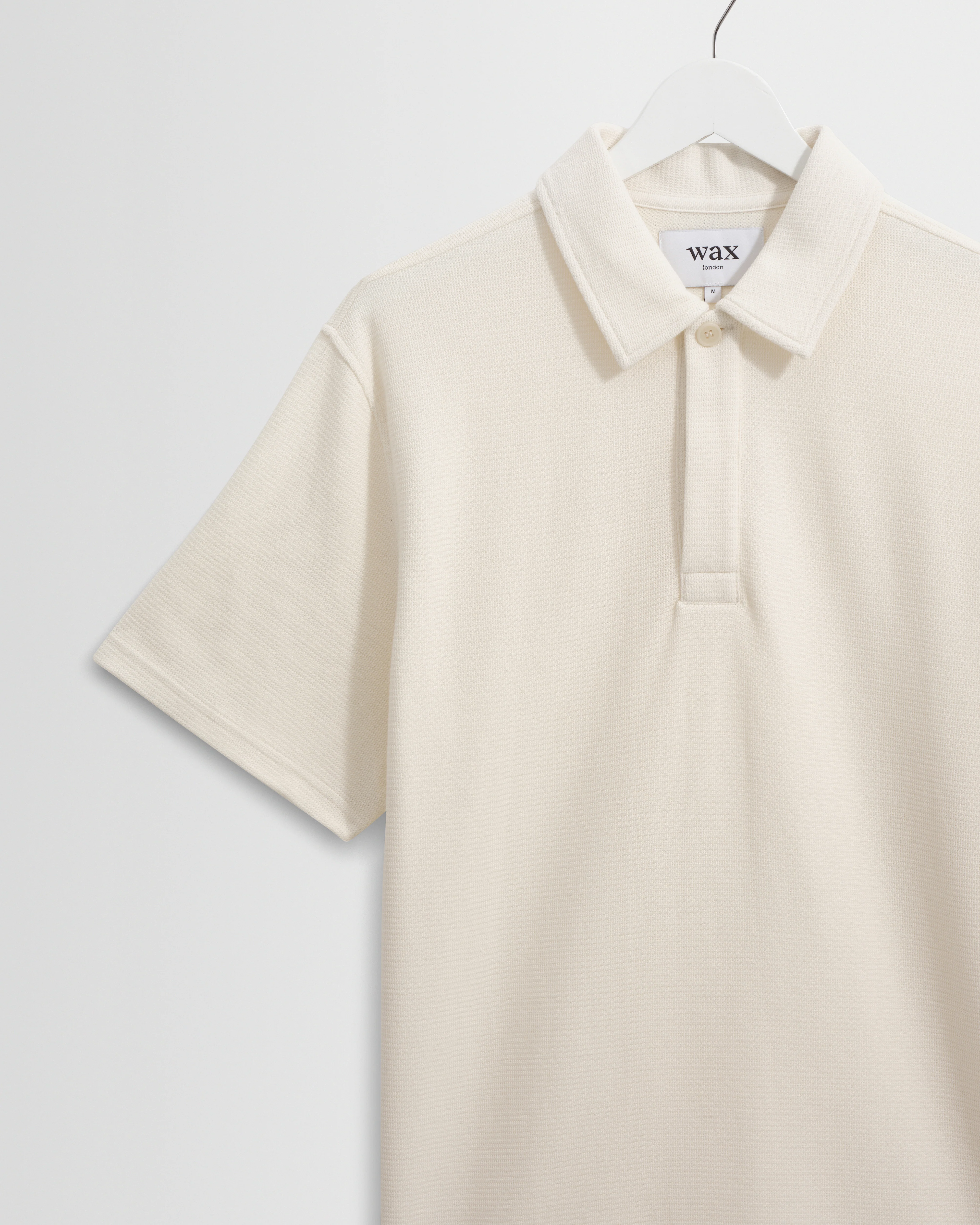 Shore - Ecru Textured Organic Cotton Polo Shirt - Image 7