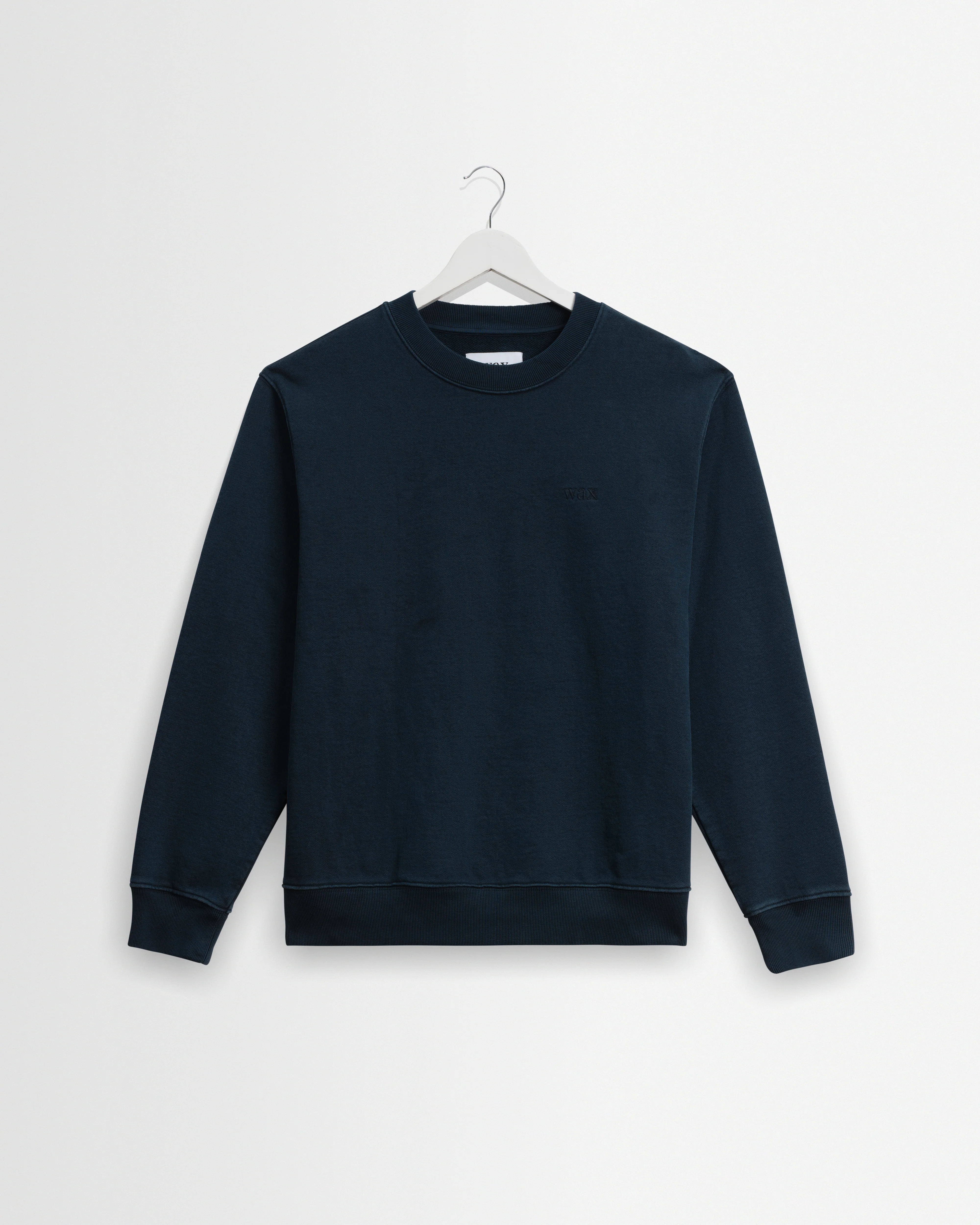 Sidney - Washed Navy Brushed Cotton Sweatshirt