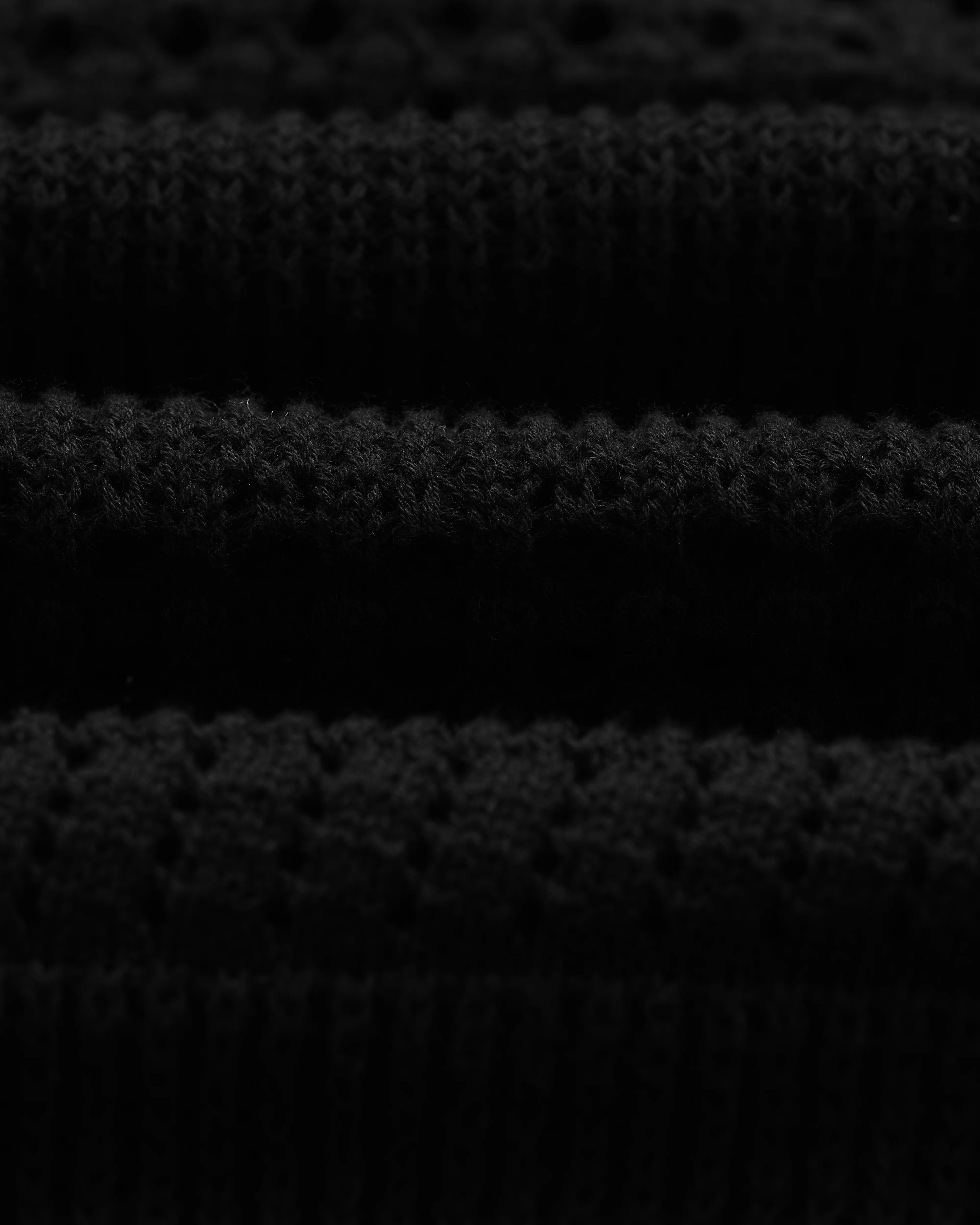 Siena - Black Pointelle Knitted Polo - Image 10