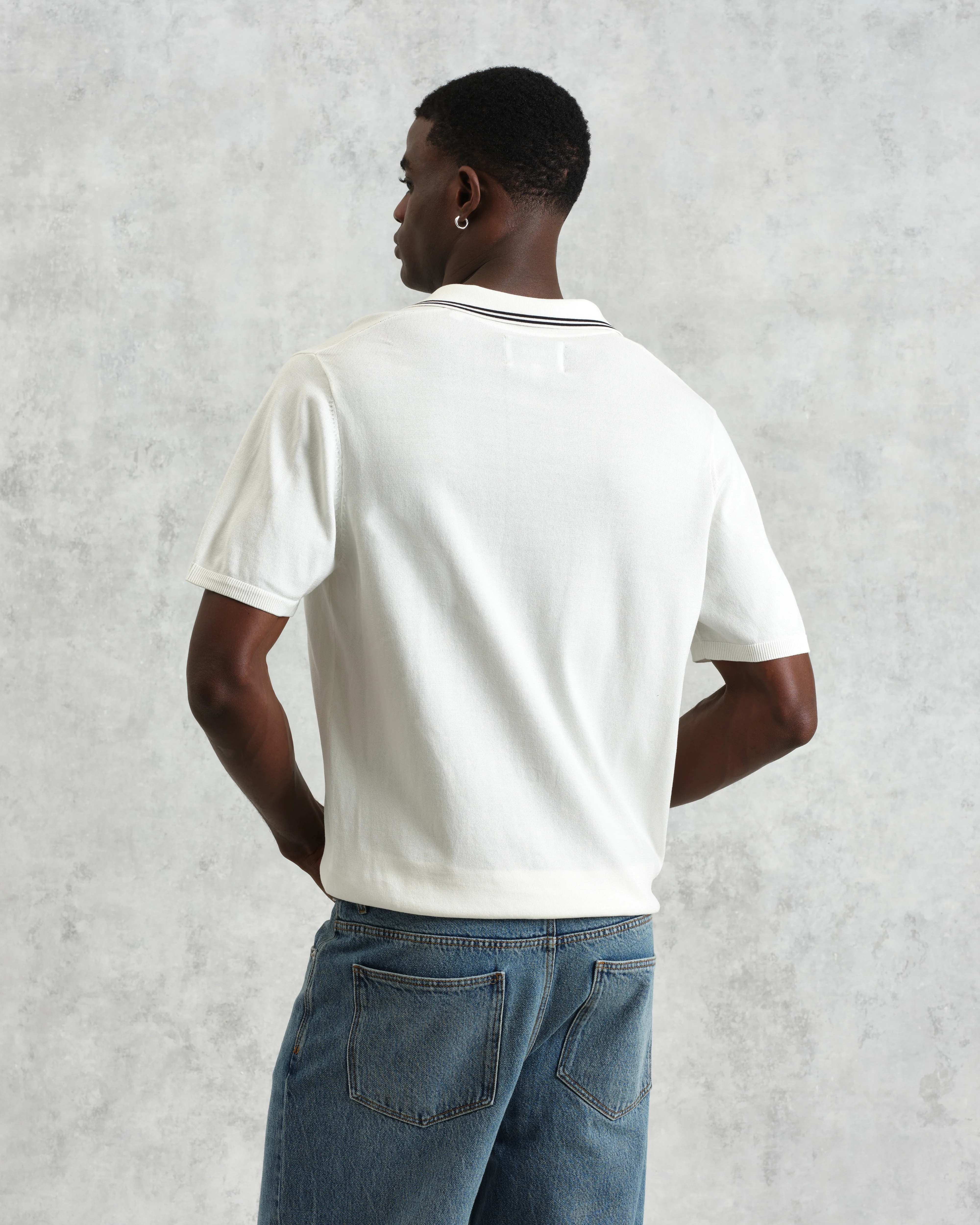 Siena - Ecru Fine Gauge Cotton Polo - Image 6