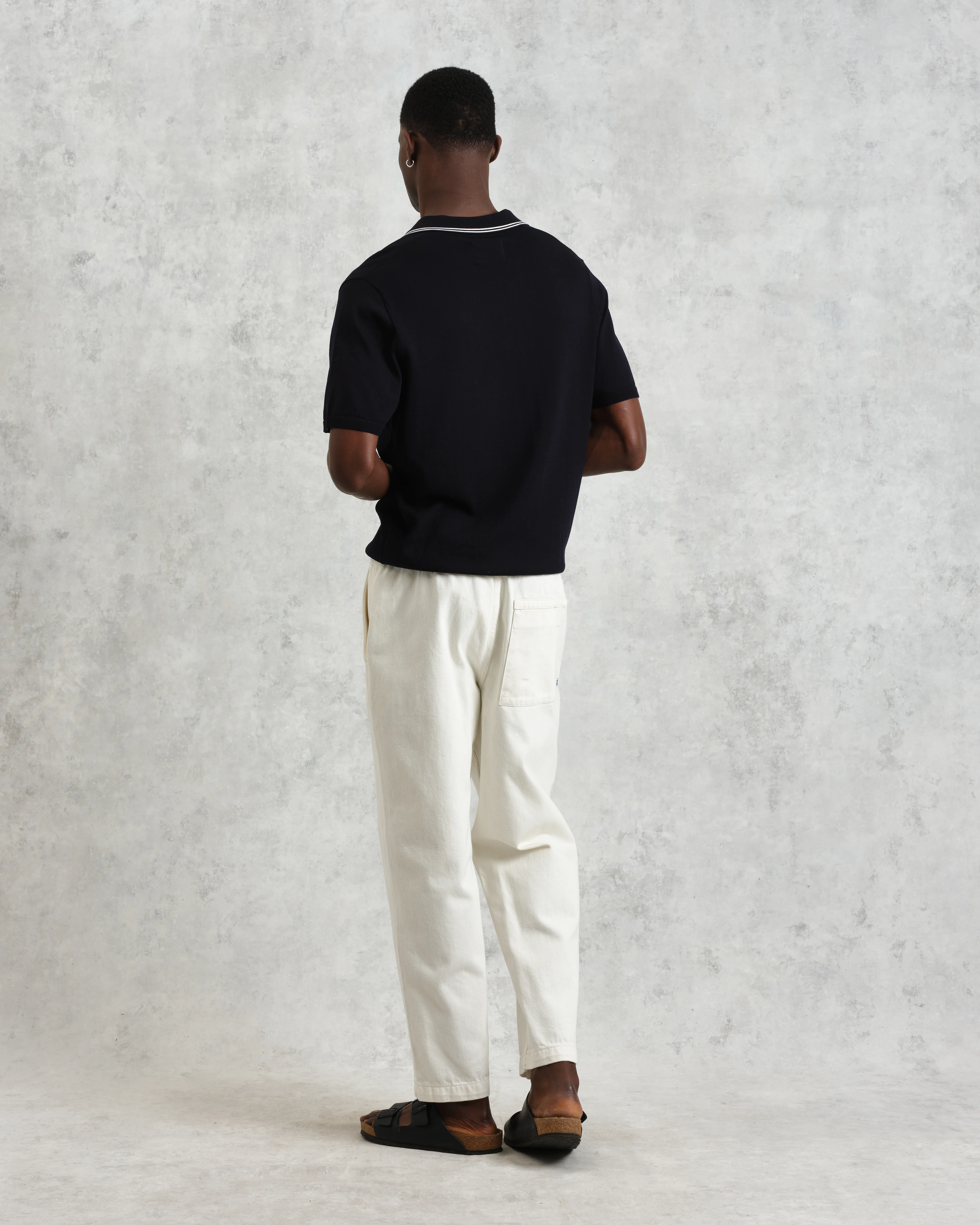 Siena - Navy Fine Gauge Cotton Polo - Image 6