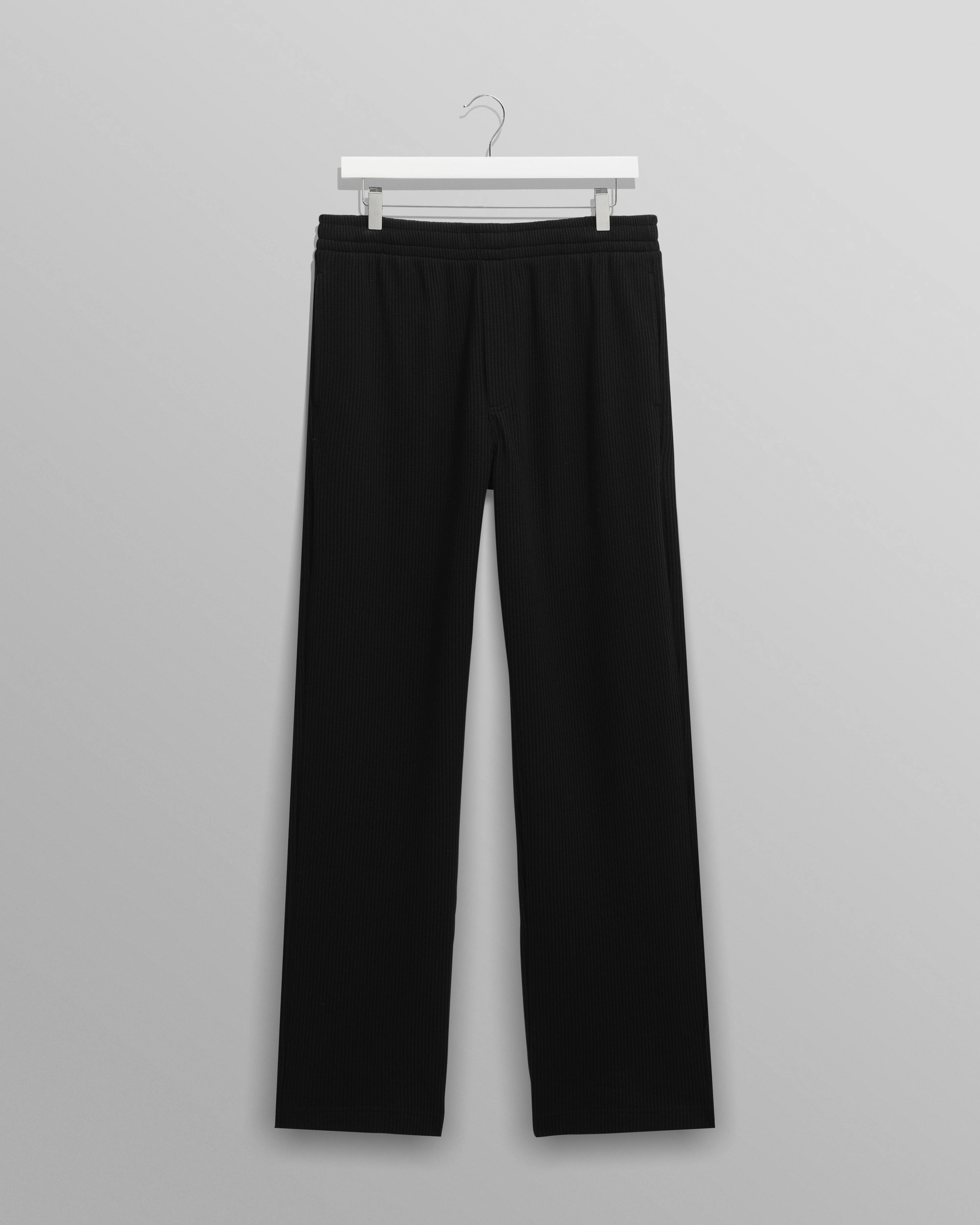 Ska - Black Structured Waffle Joggers