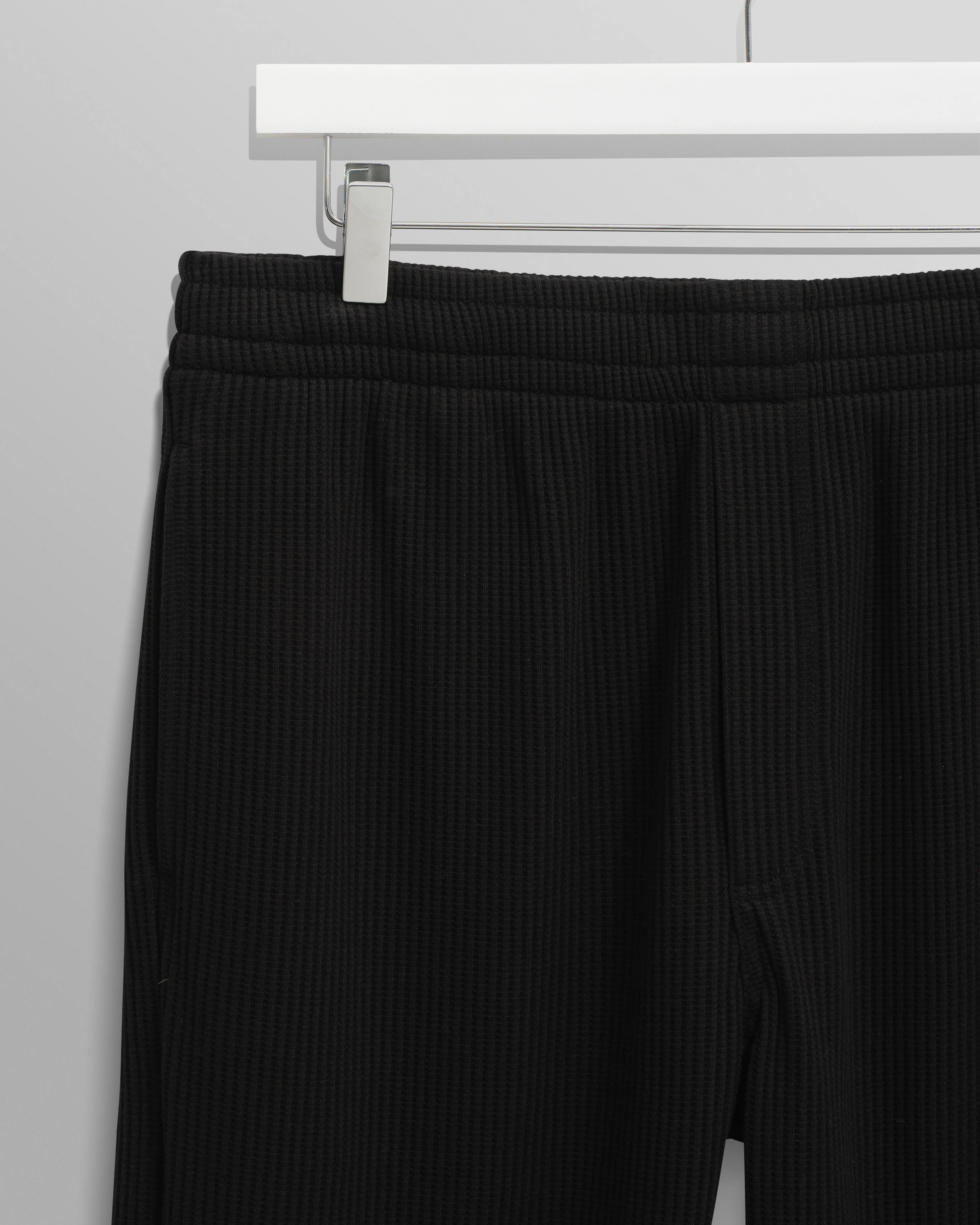 Ska - Black Structured Waffle Joggers - Image 7
