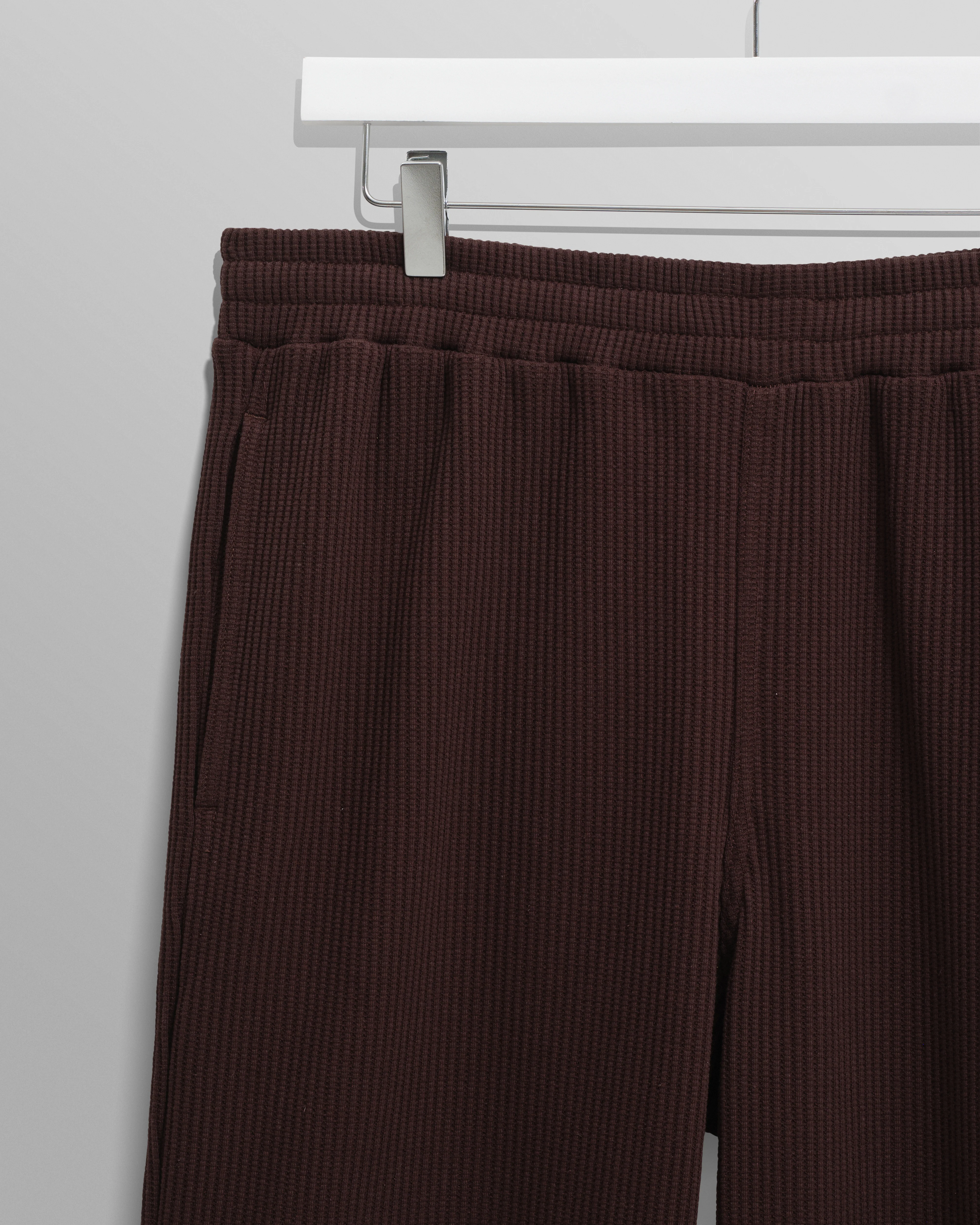 Ska - Dark Brown Structured Waffle Joggers - Image 7