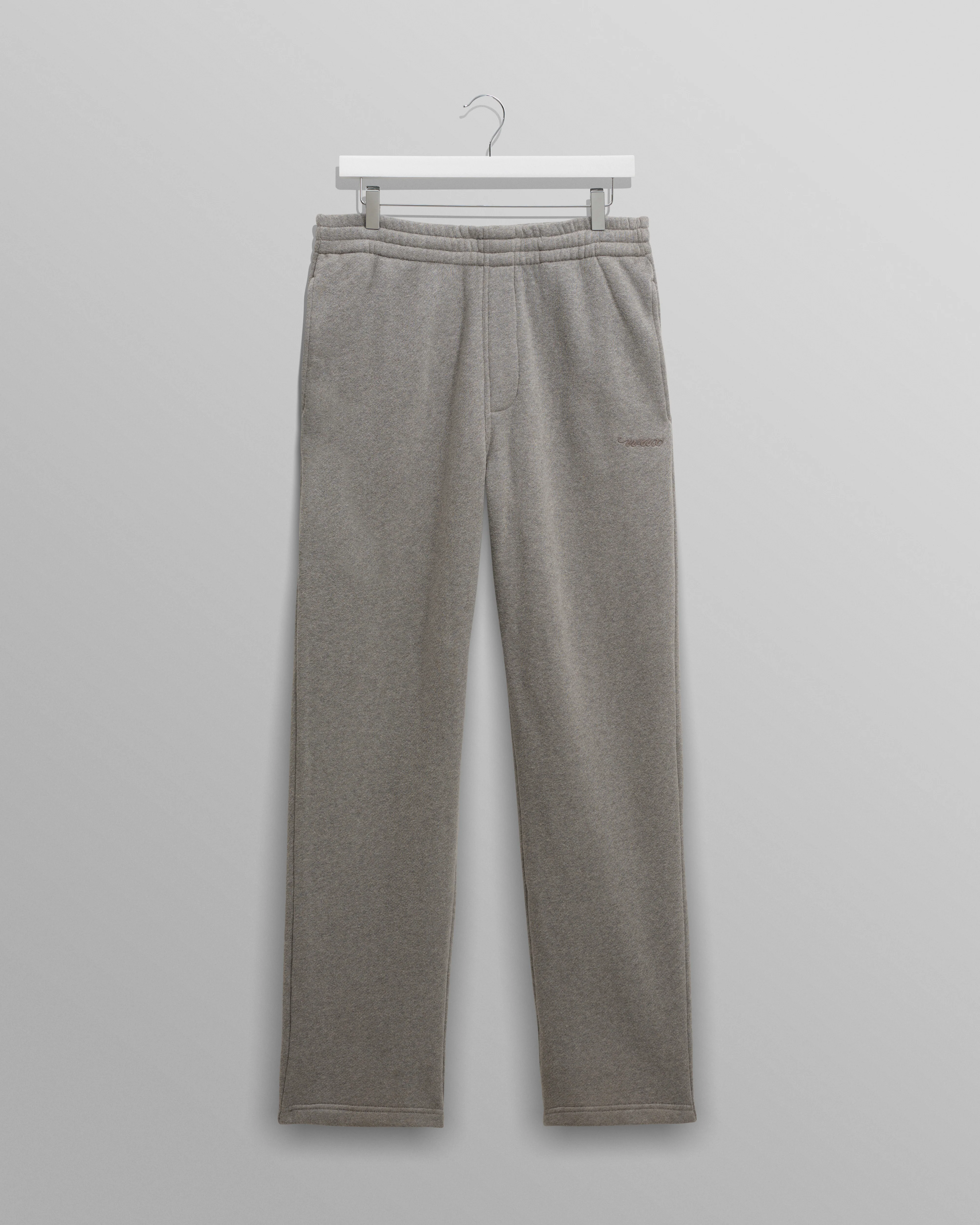Ska - Grey Embroidered Logo Loopback Cotton Joggers