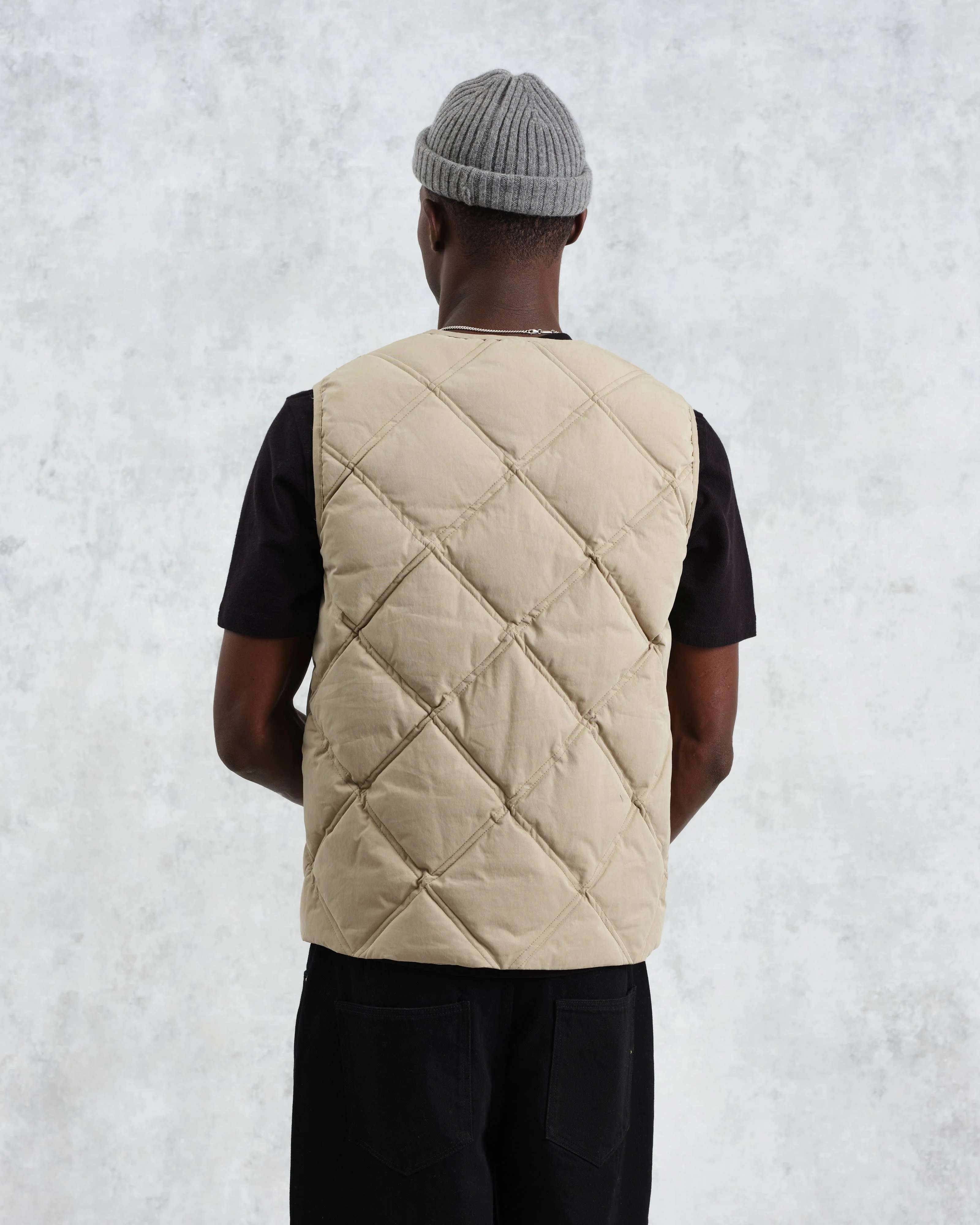 Skye - Khaki Quilted Nylon Gilet - Image 7