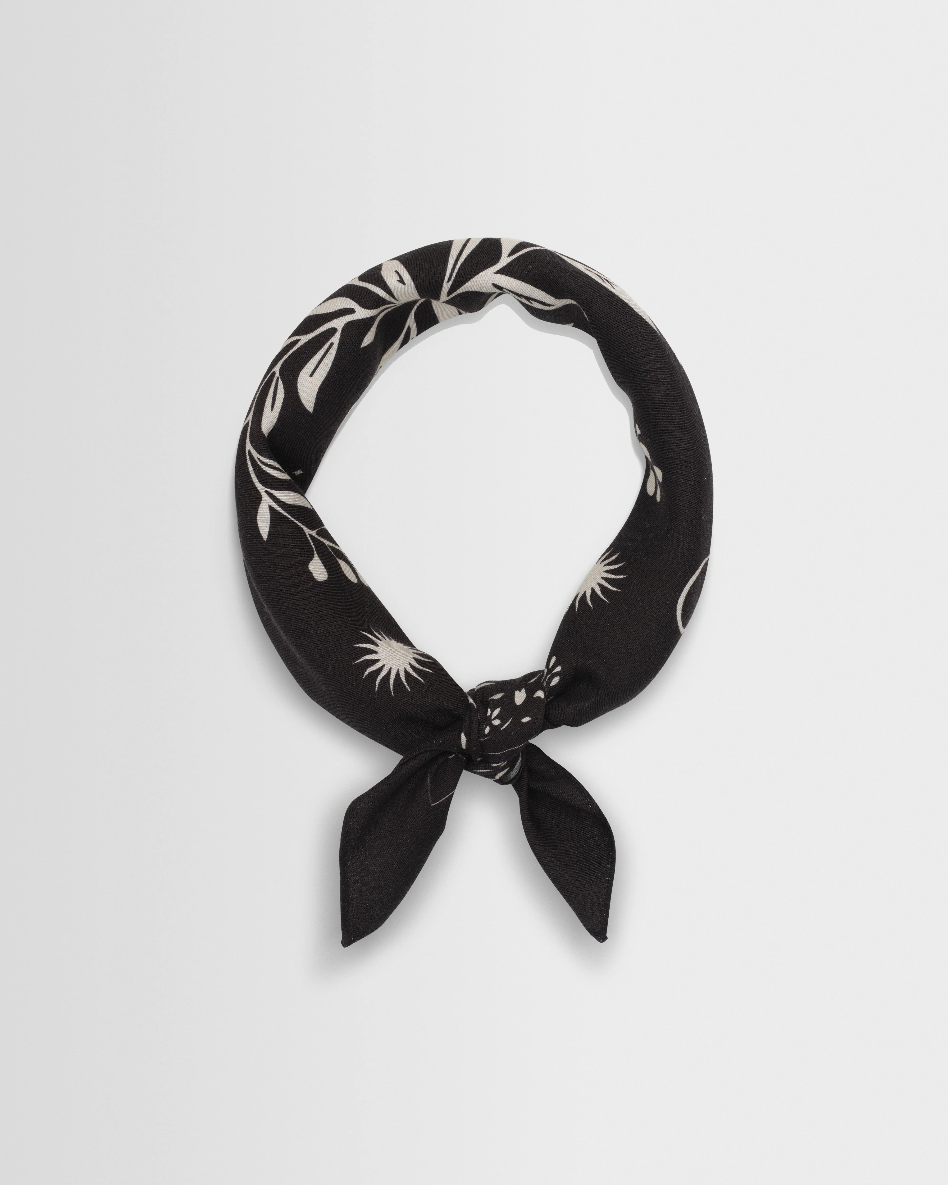 Sloane - Black Floral Neck Scarf - Image 3