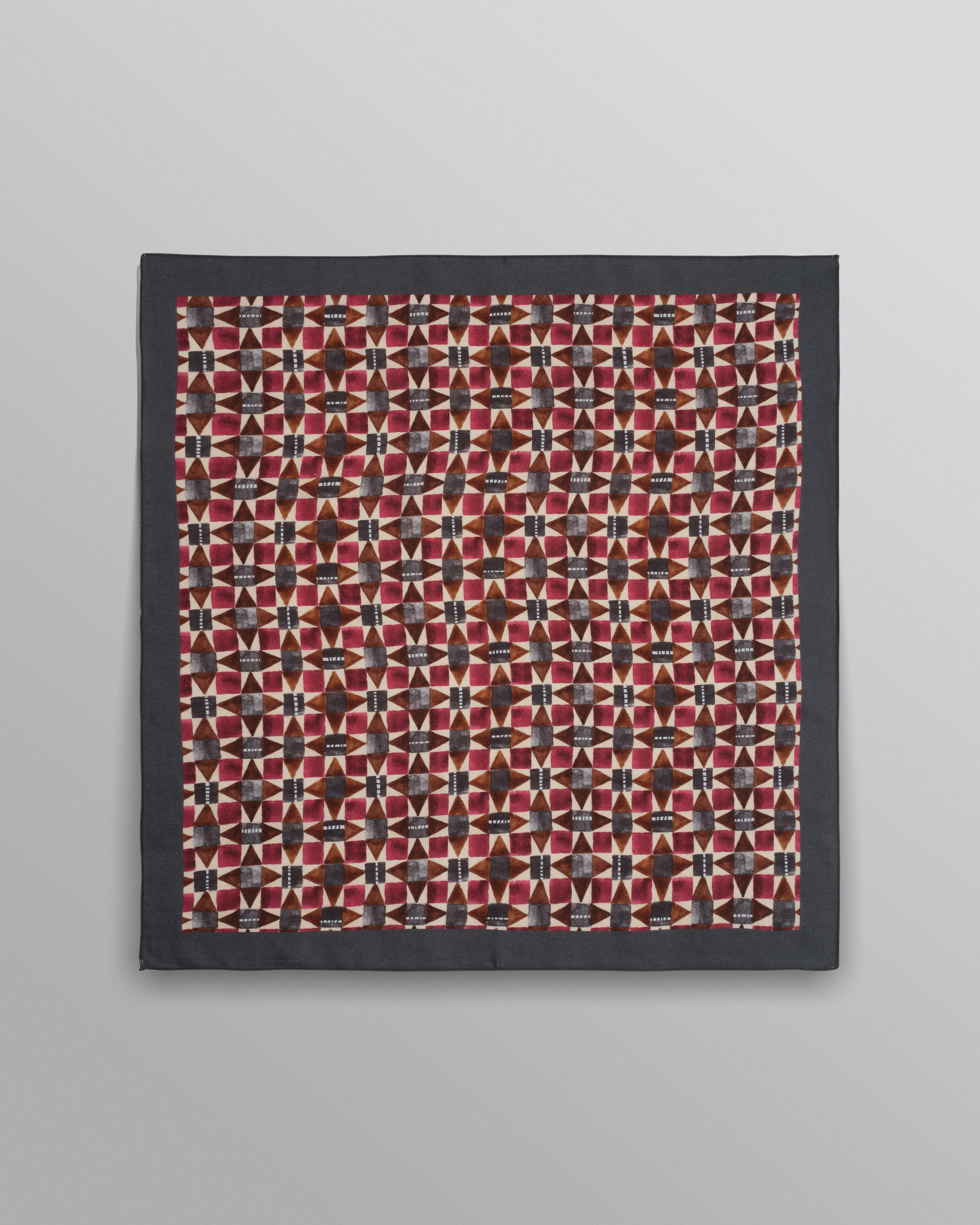 Sloane - Burgundy Painted Geometric Neck Scarf