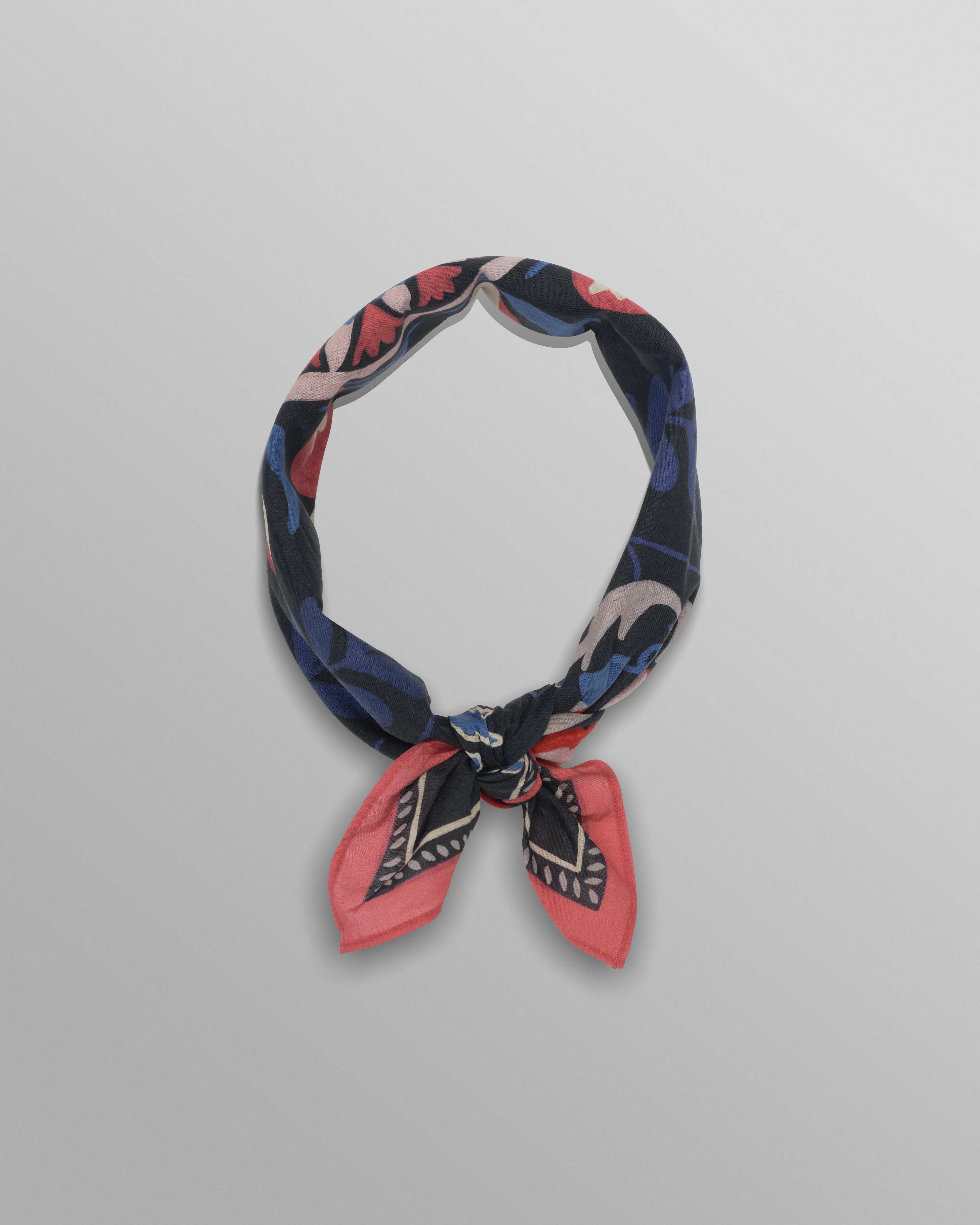 Sloane - Multicolour Floral Tile Neck Scarf - Image 2
