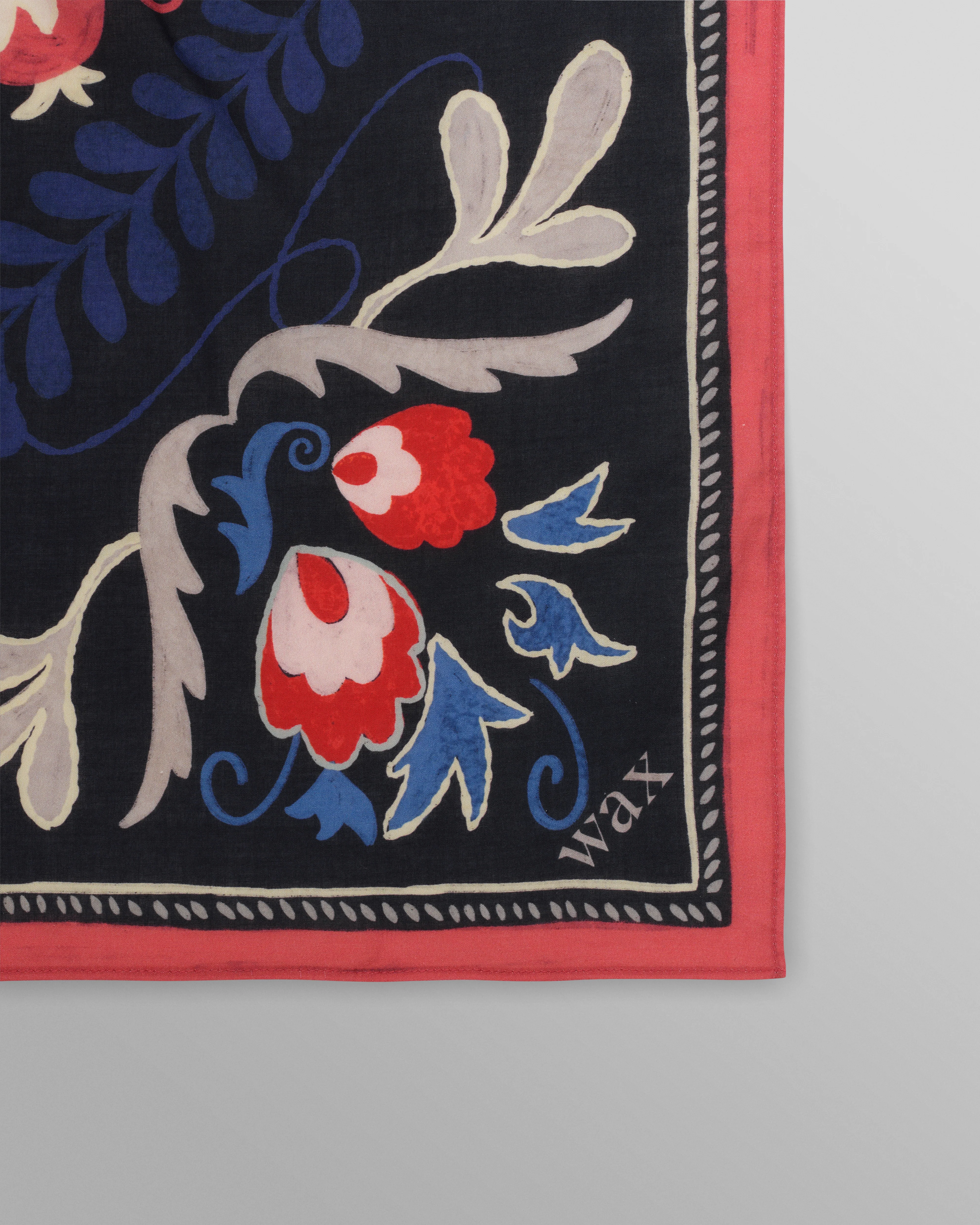 Sloane - Multicolour Floral Tile Neck Scarf - Image 3