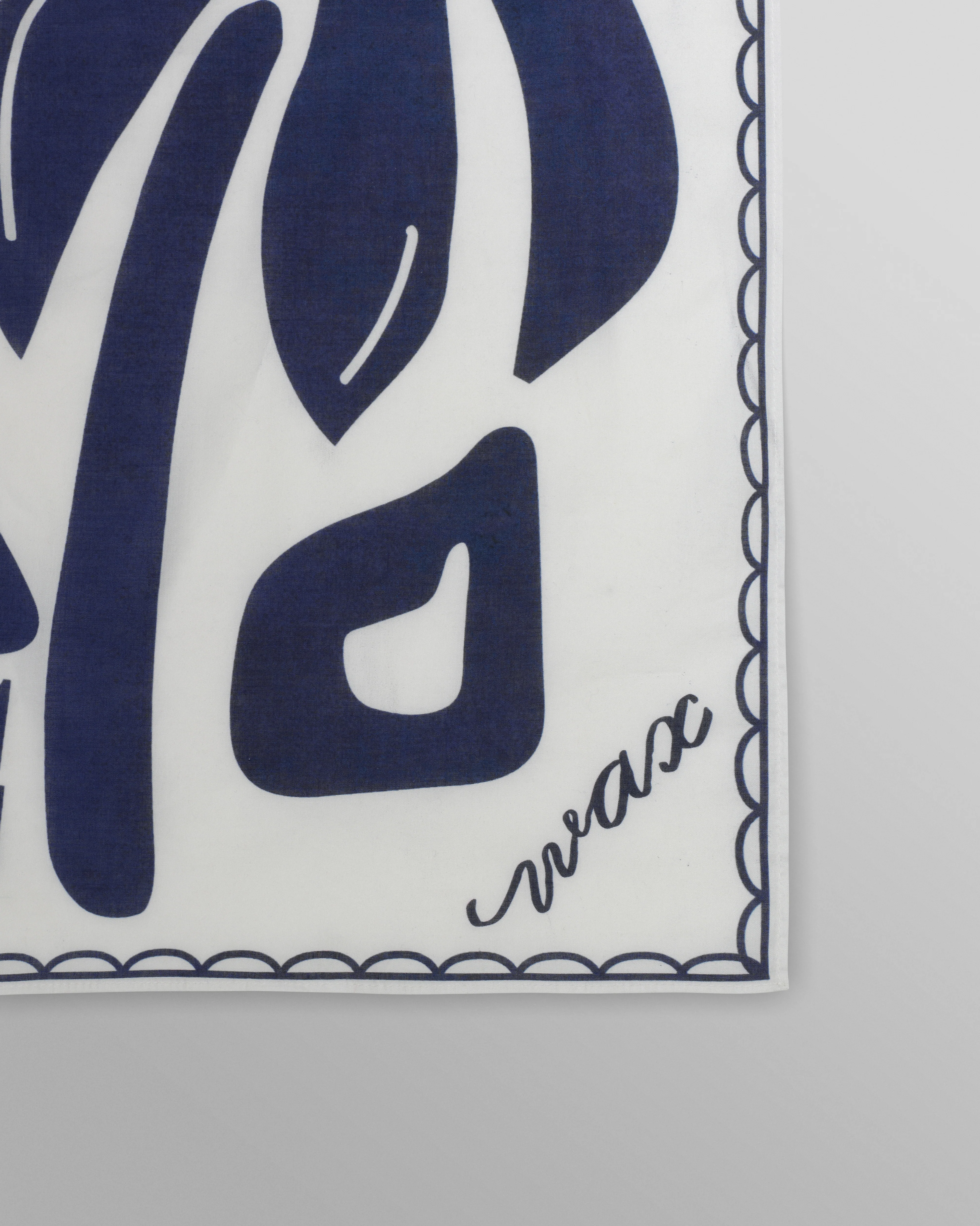 Sloane - Navy And Ecru Scenic Neck Scarf - Image 5