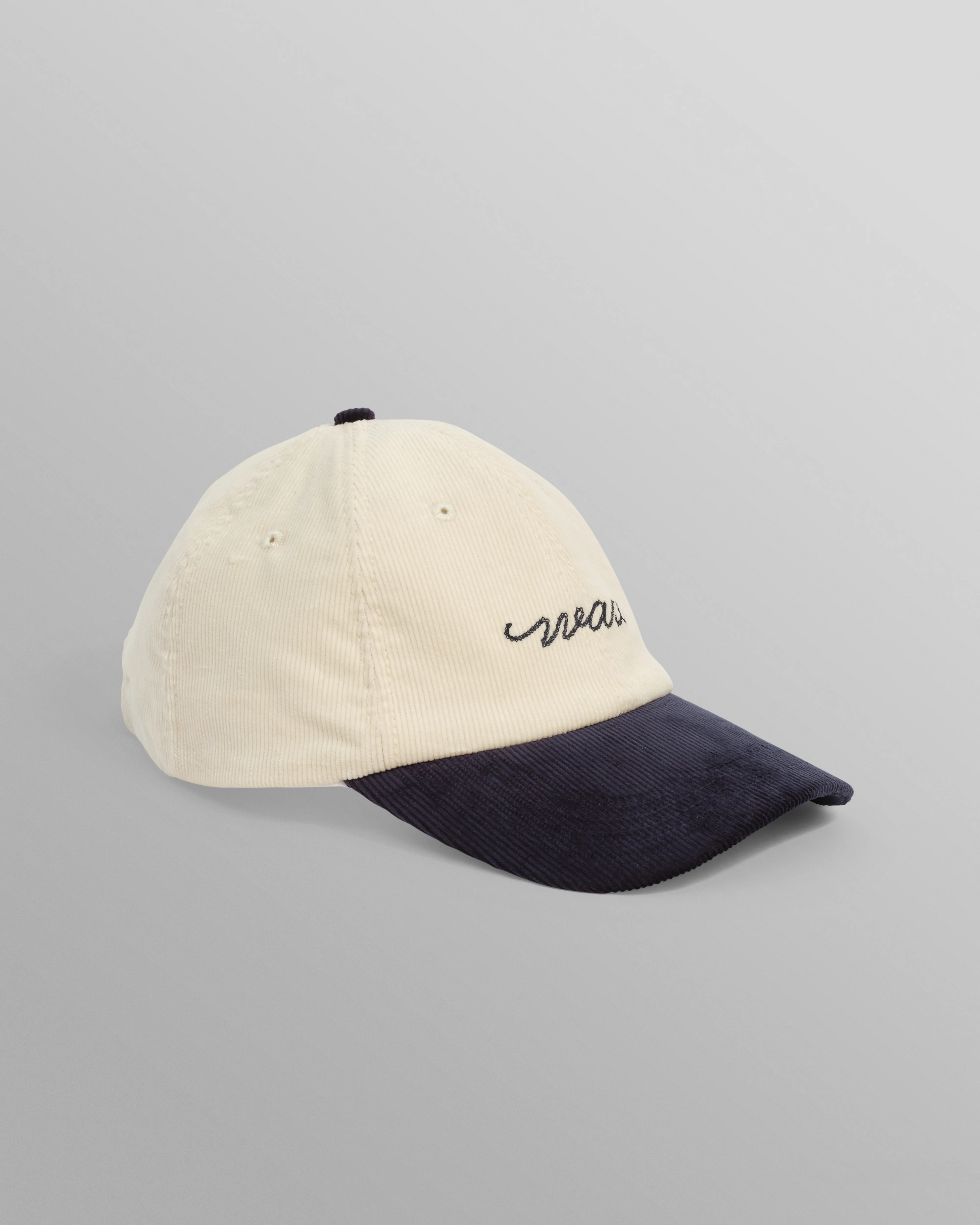Spencer - Ecru And Navy Corduroy Sports Cap - Image 4