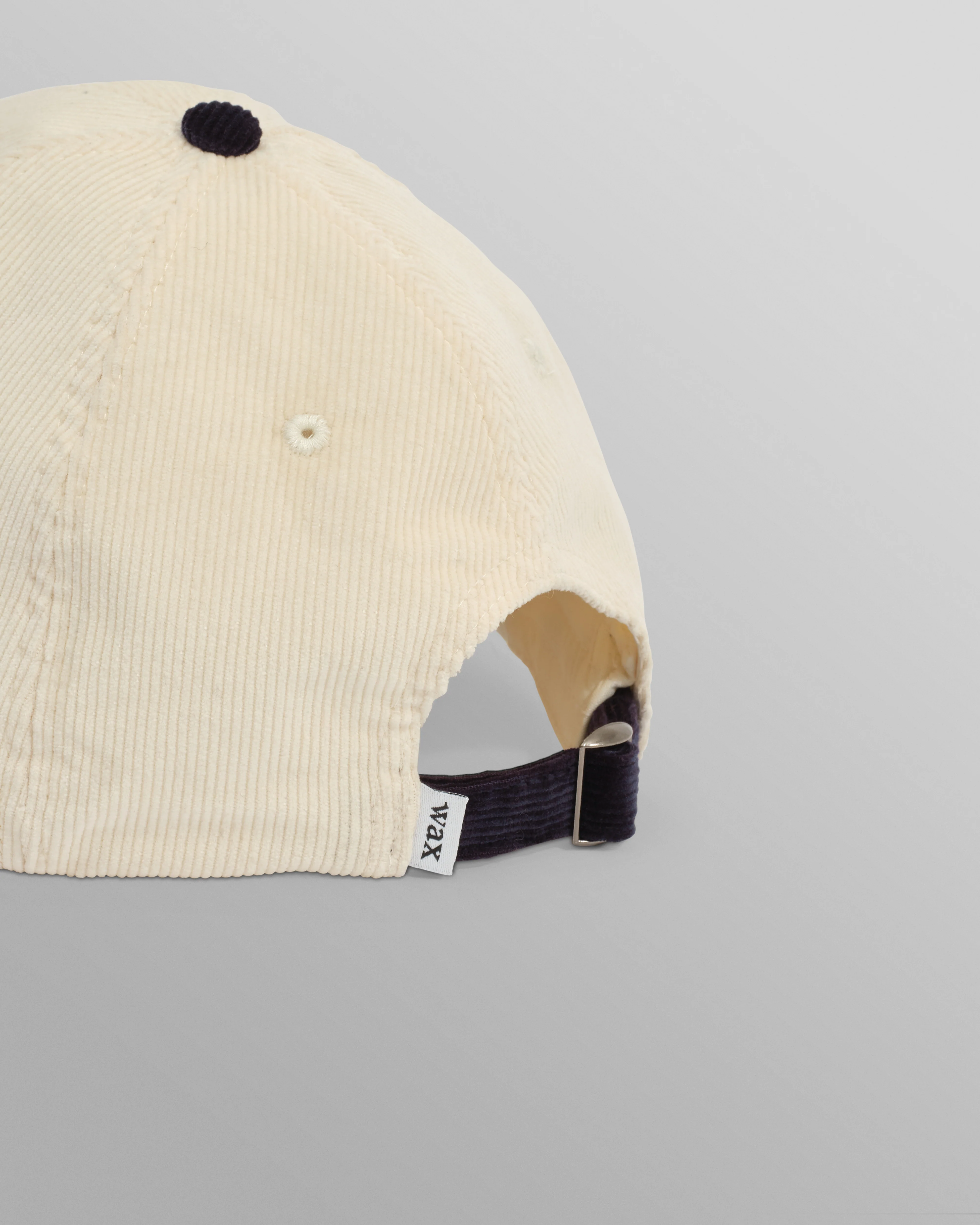 Spencer - Ecru And Navy Corduroy Sports Cap - Image 6