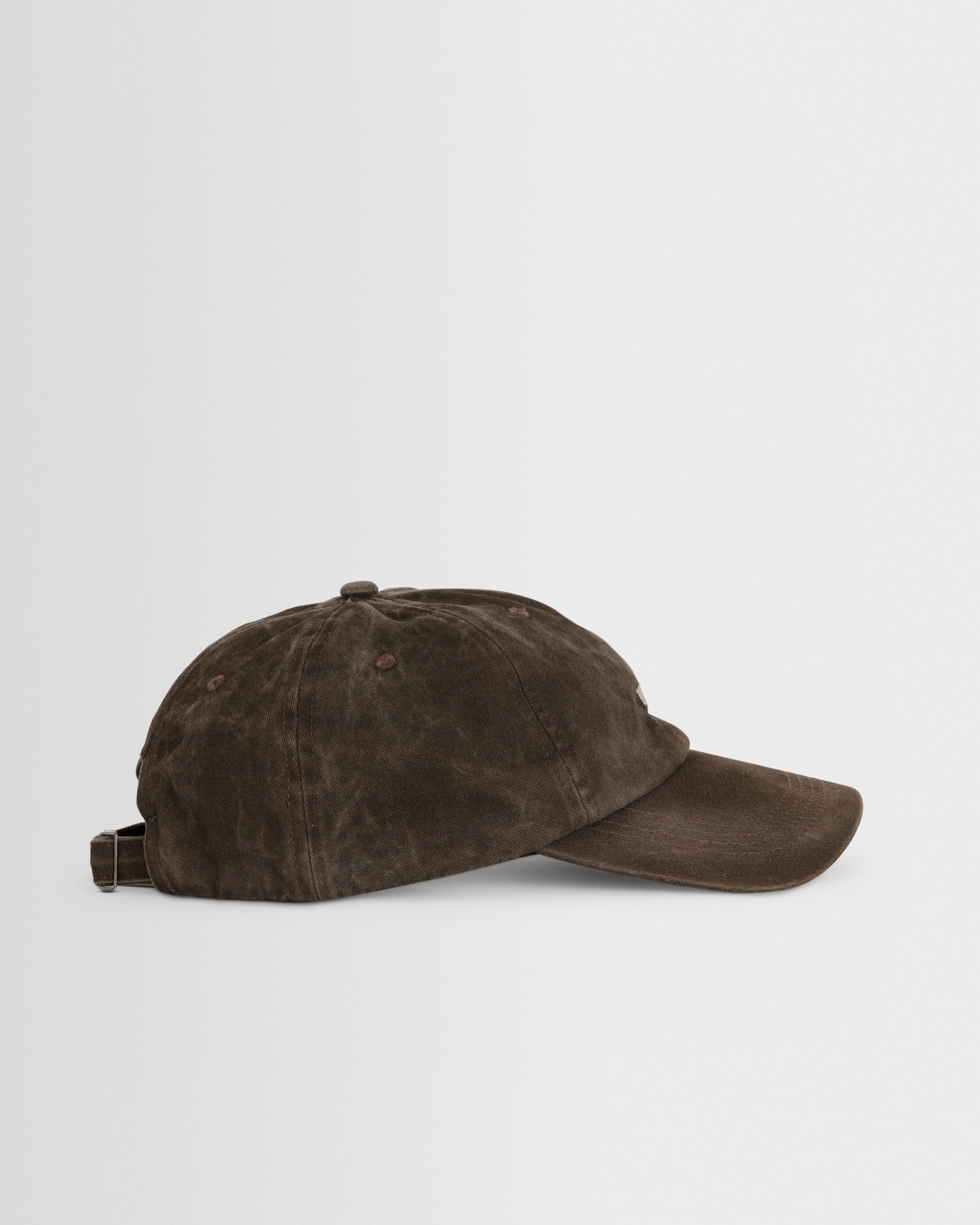 Spencer - Washed Brown Heavy Cotton Twill Sports Cap - Image 3