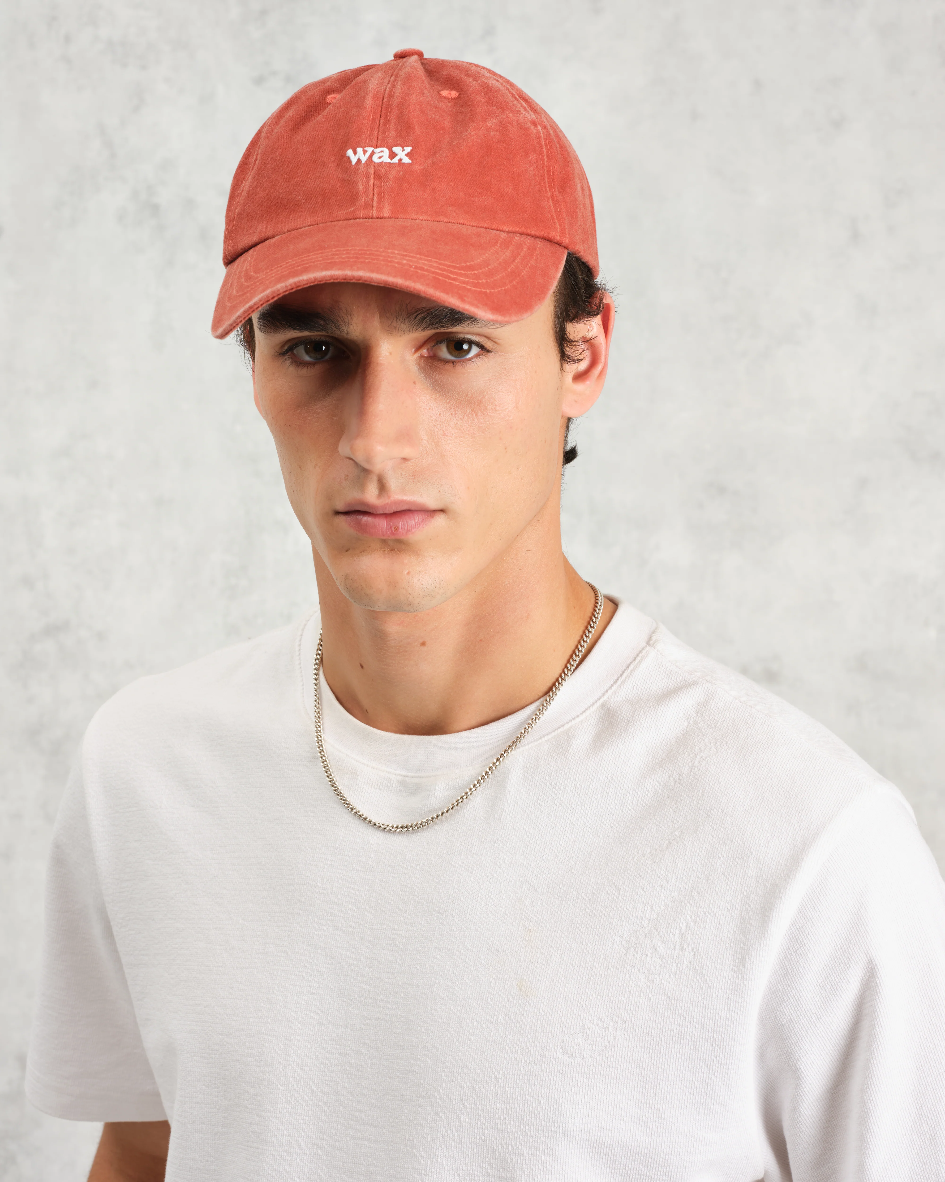 Spencer - Washed Red Cotton Sports Cap - Image 2