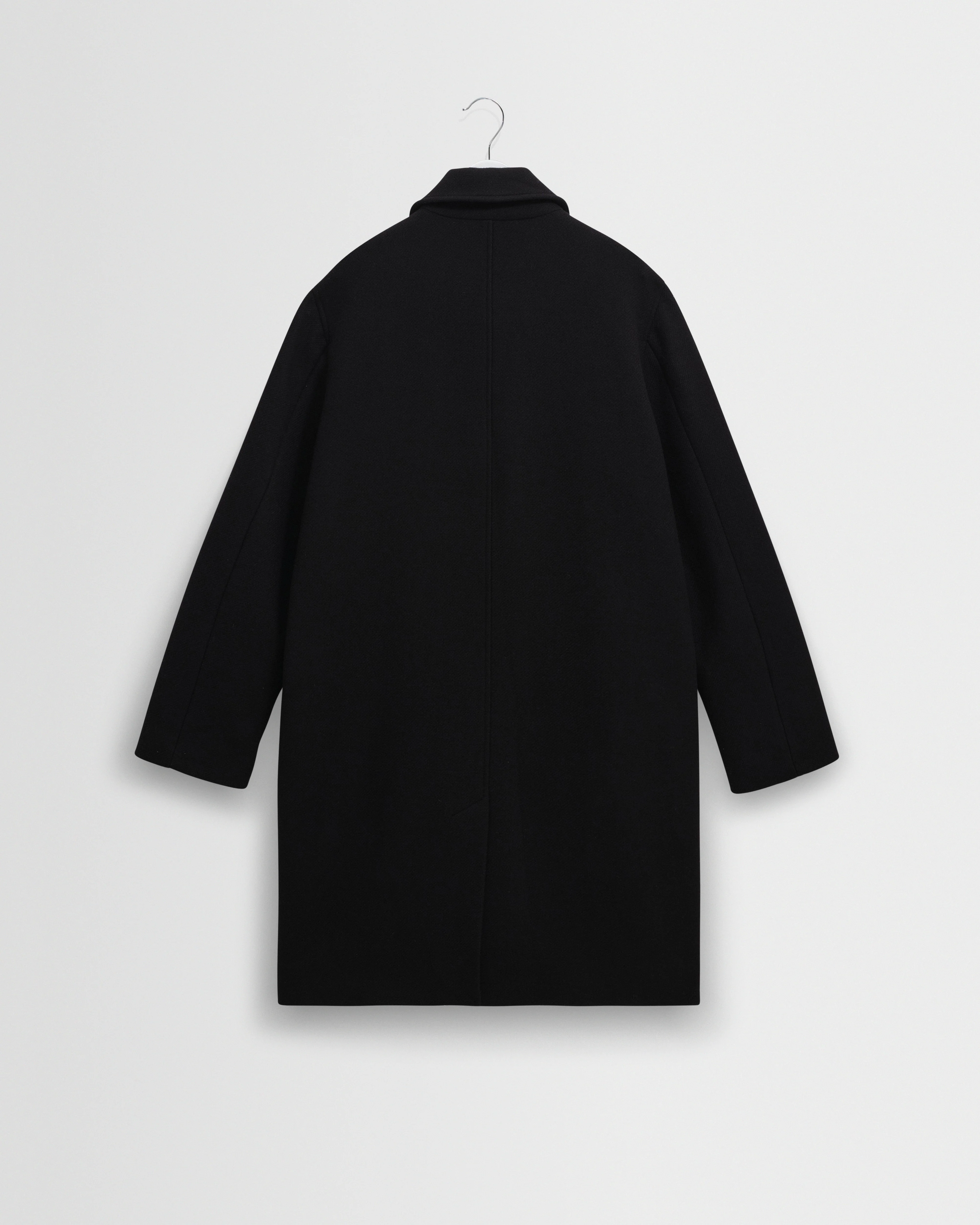 Stan - Black Wool-Twill Car Coat - Image 8
