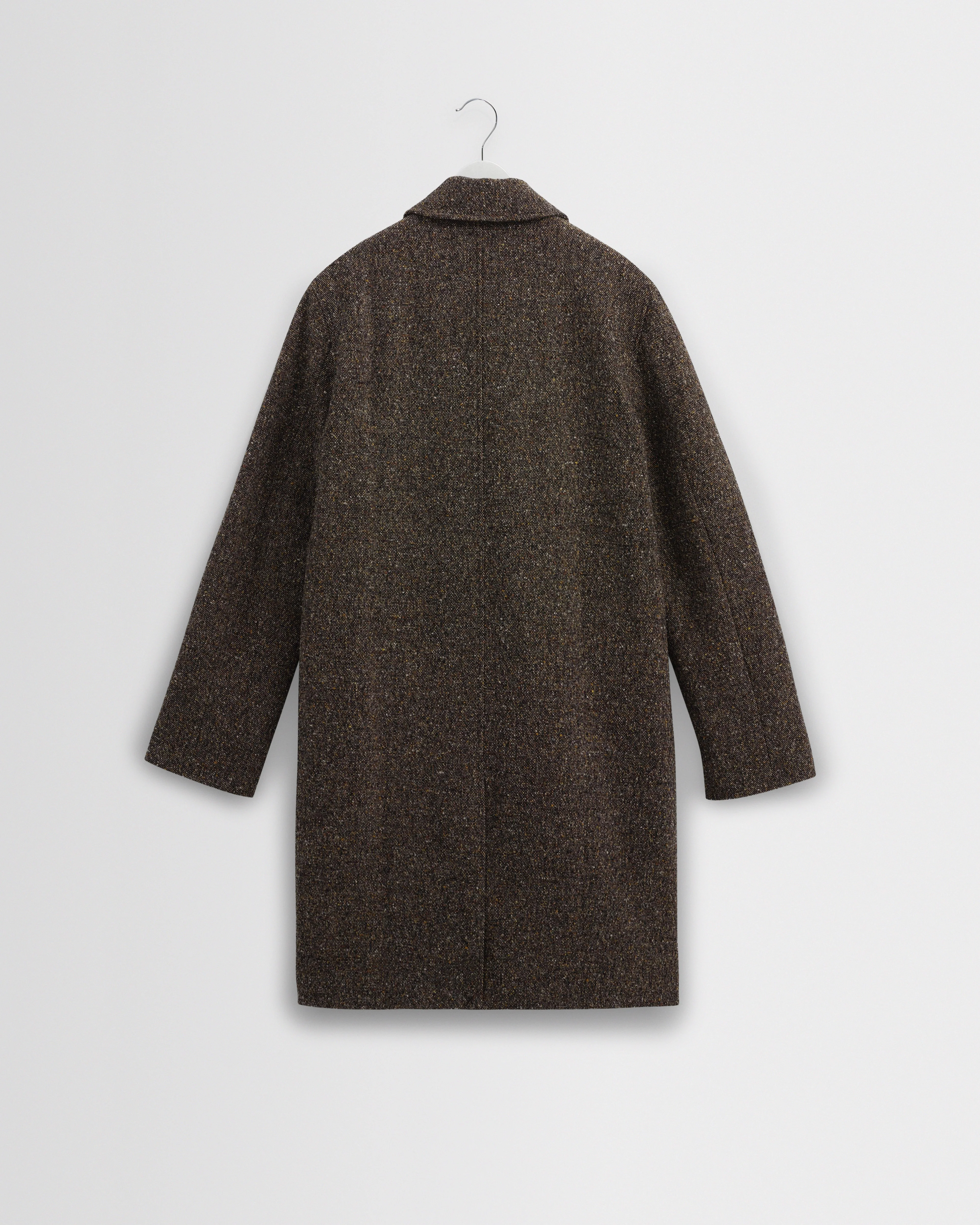 Stan - Brown Fleck Tweed Car Coat - Image 8