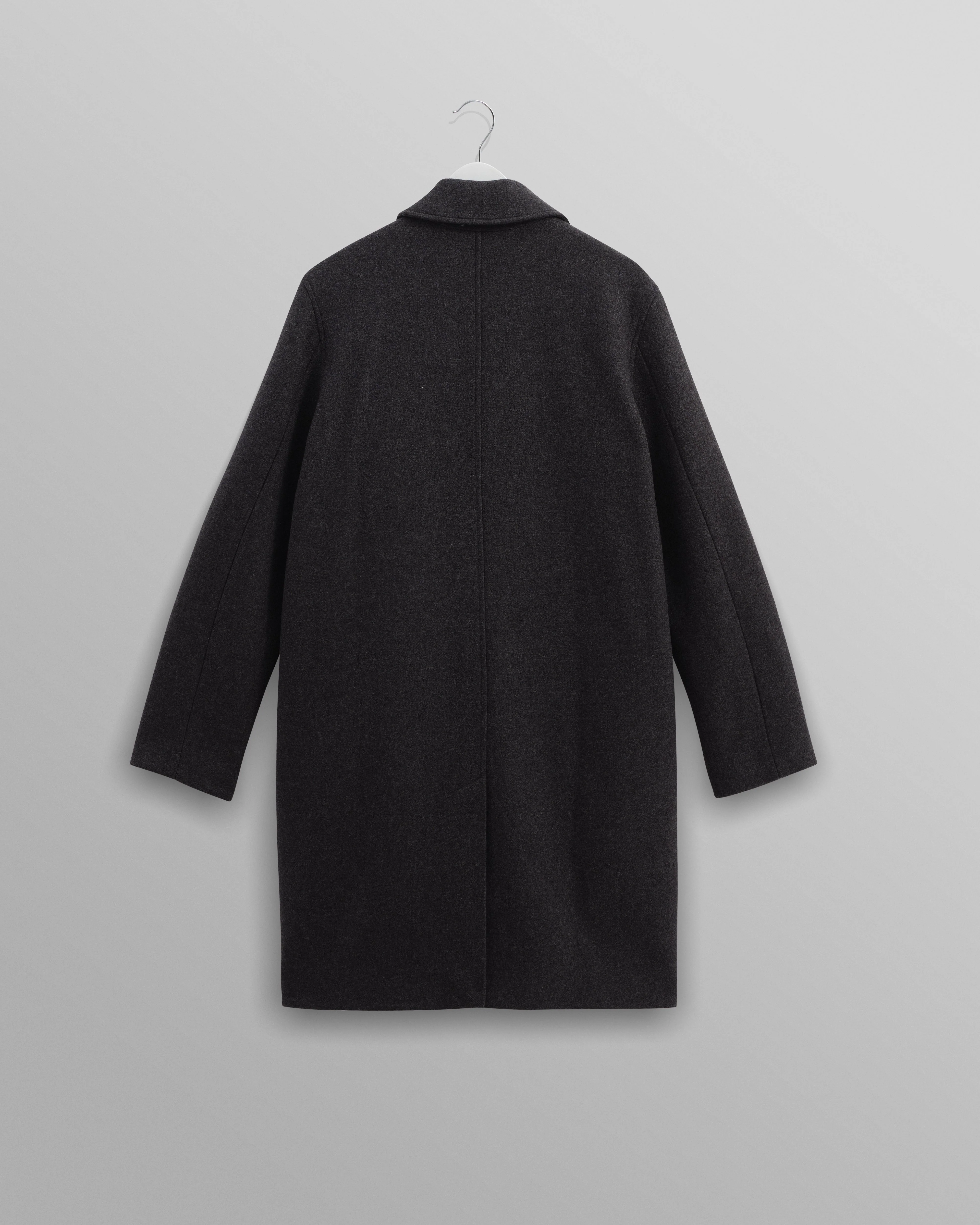 Stan - Charcoal Twill Wool Car Coat - Image 9