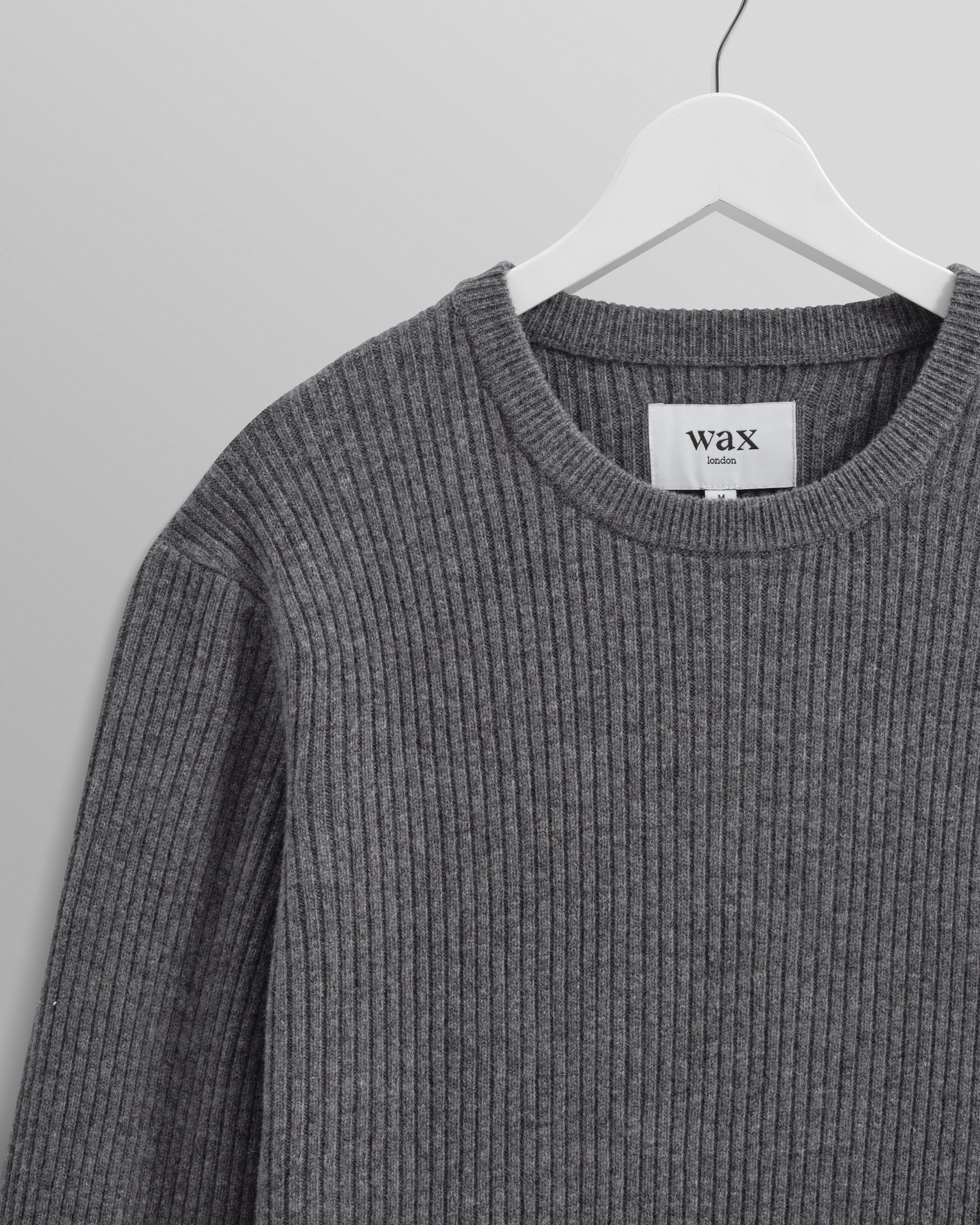 Stanley - Grey Rib-Knit Wool Jumper - Image 7
