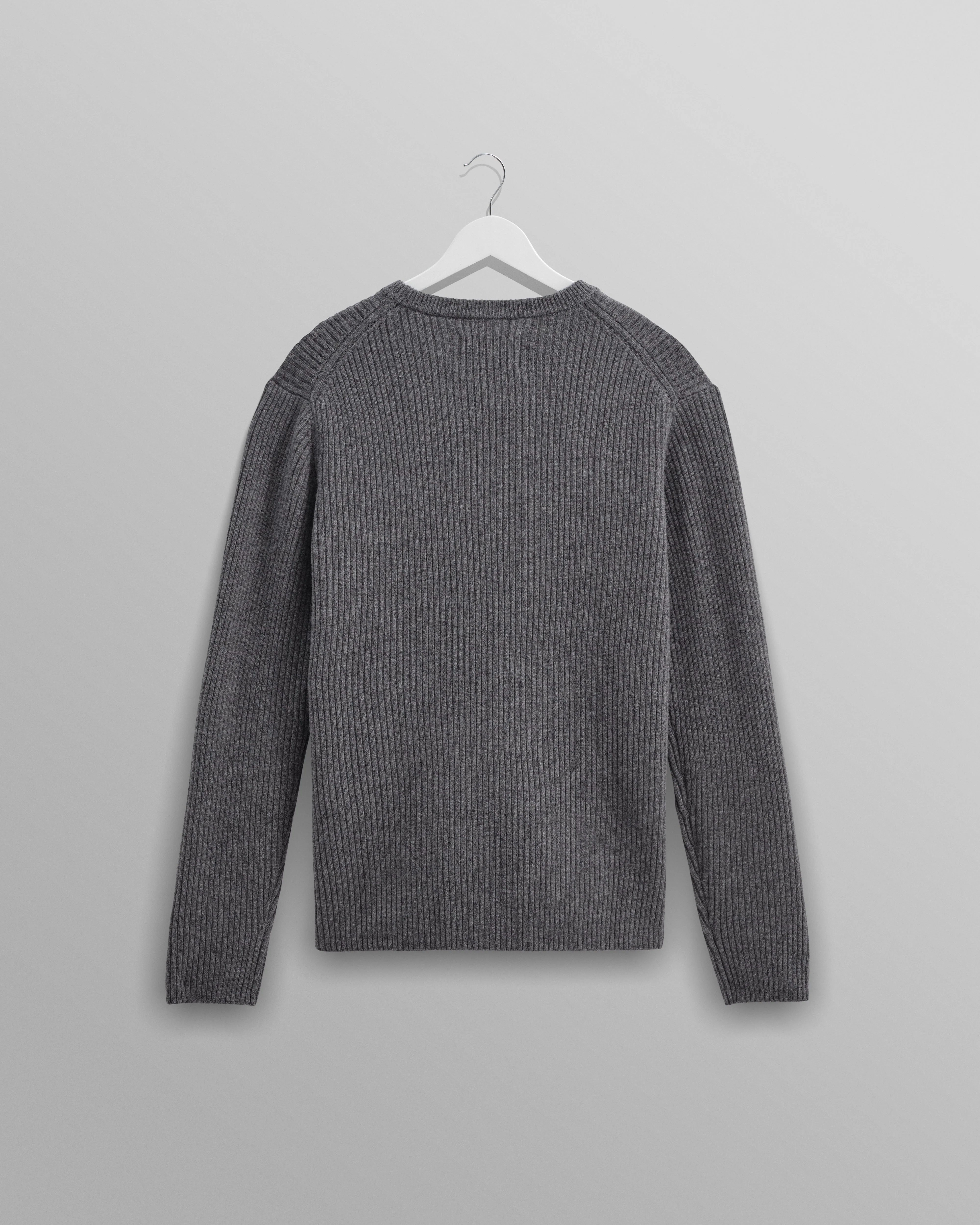 Stanley - Grey Rib-Knit Wool Jumper - Image 8