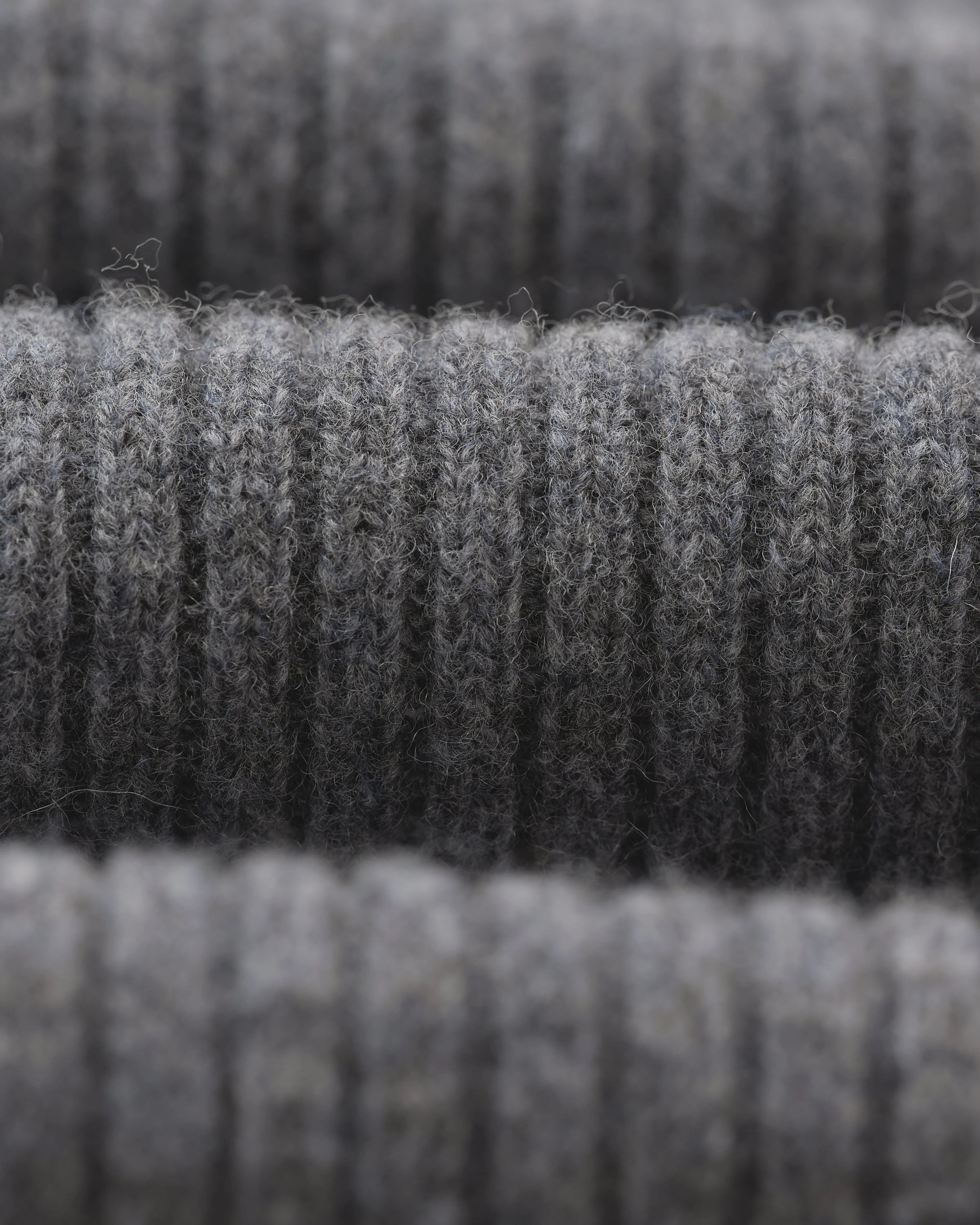 Stanley - Grey Rib-Knit Wool Jumper - Image 9