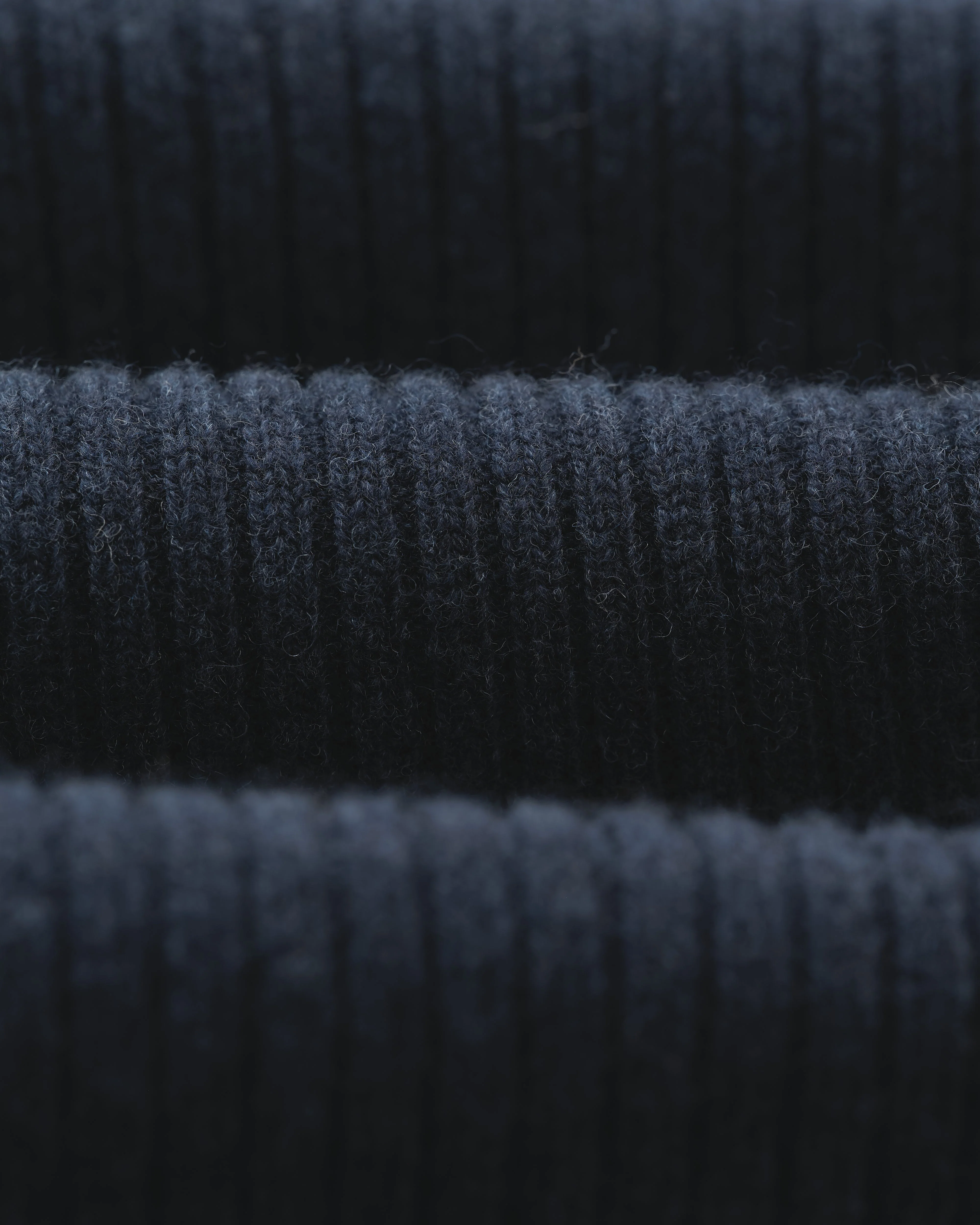 Stanley - Navy Rib-Knit Wool Jumper - Image 10