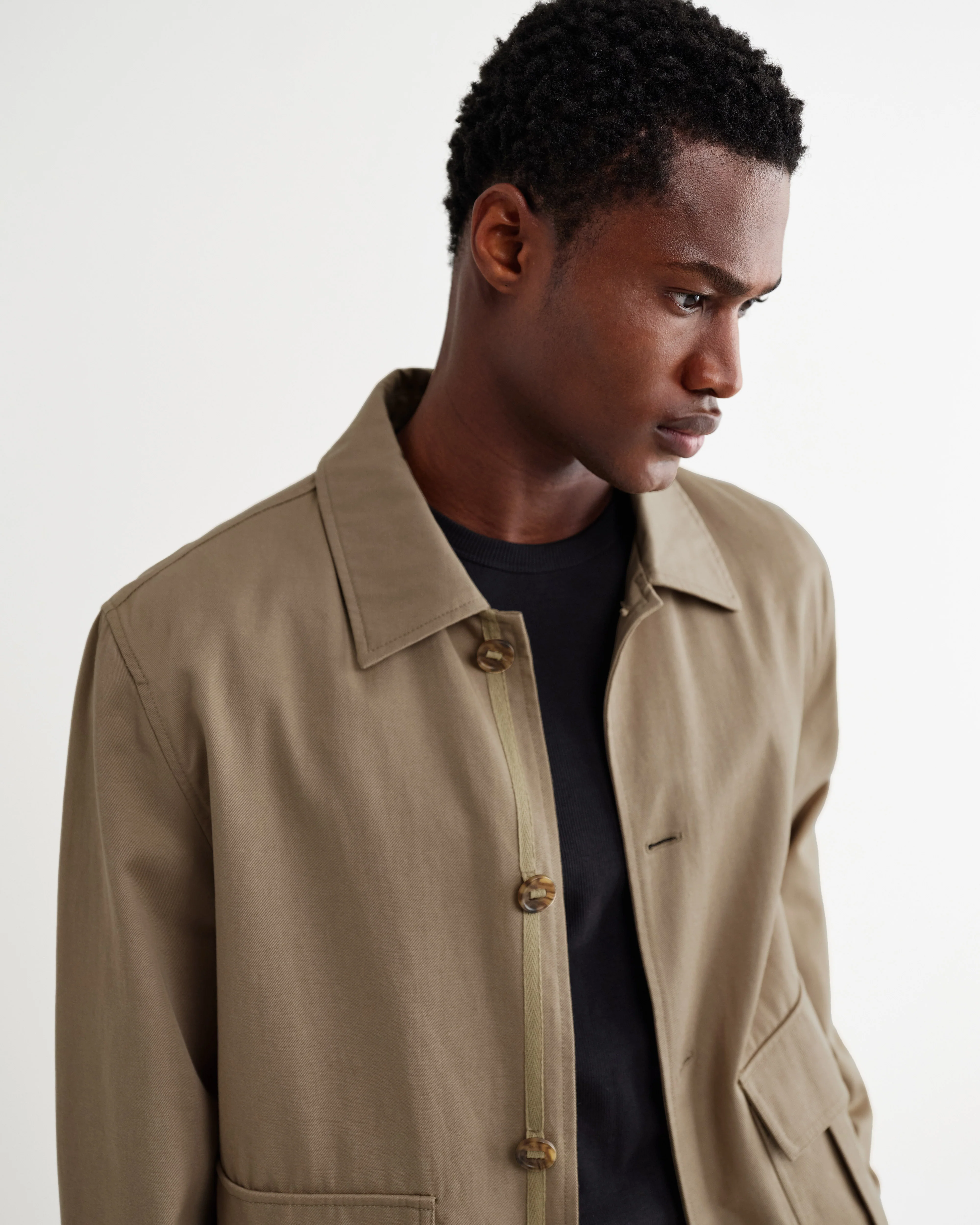 Strand - Beige Cotton Tencel Twill Jacket - Image 5