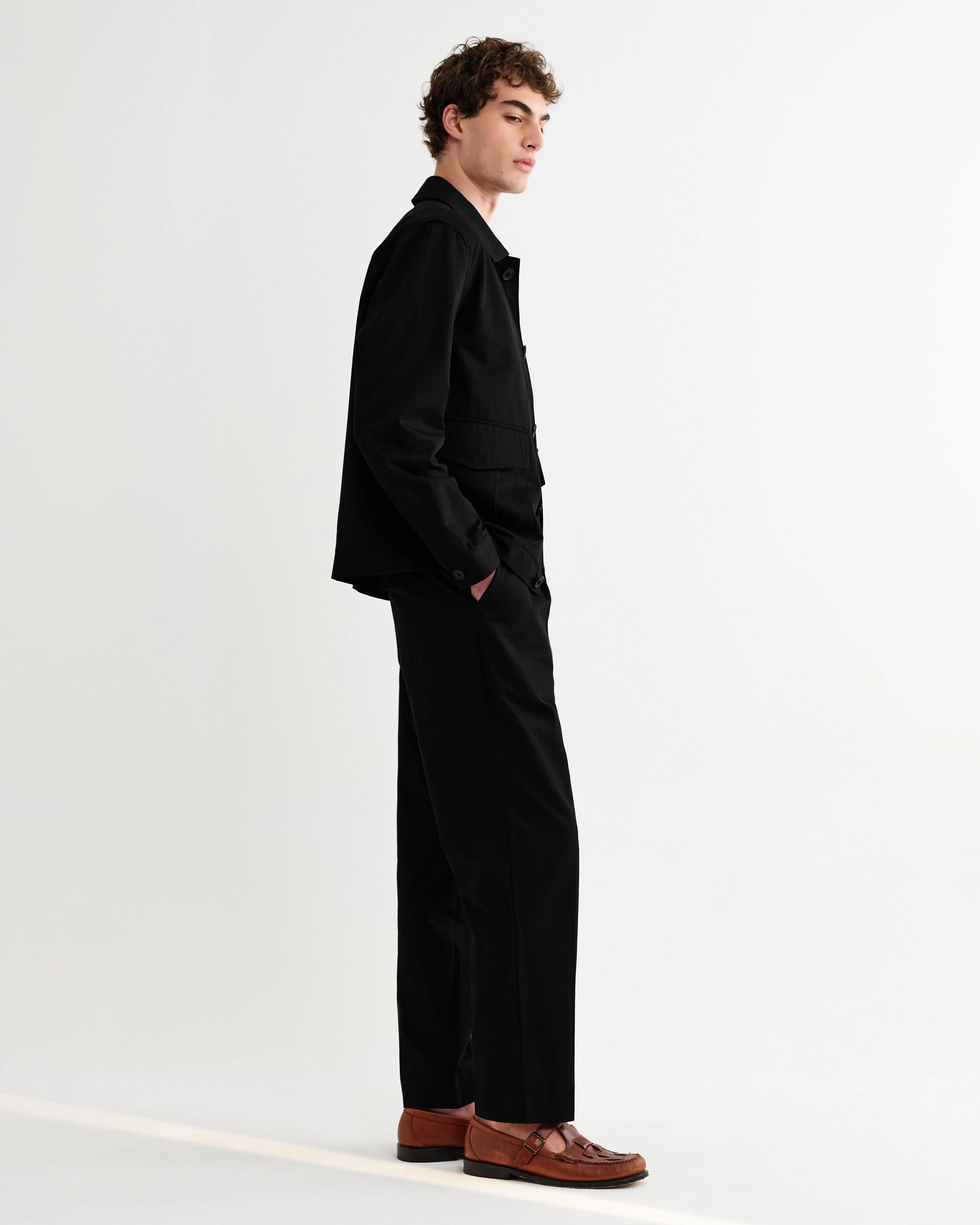 Strand - Black Cotton Tencel Twill Jacket - Image 5
