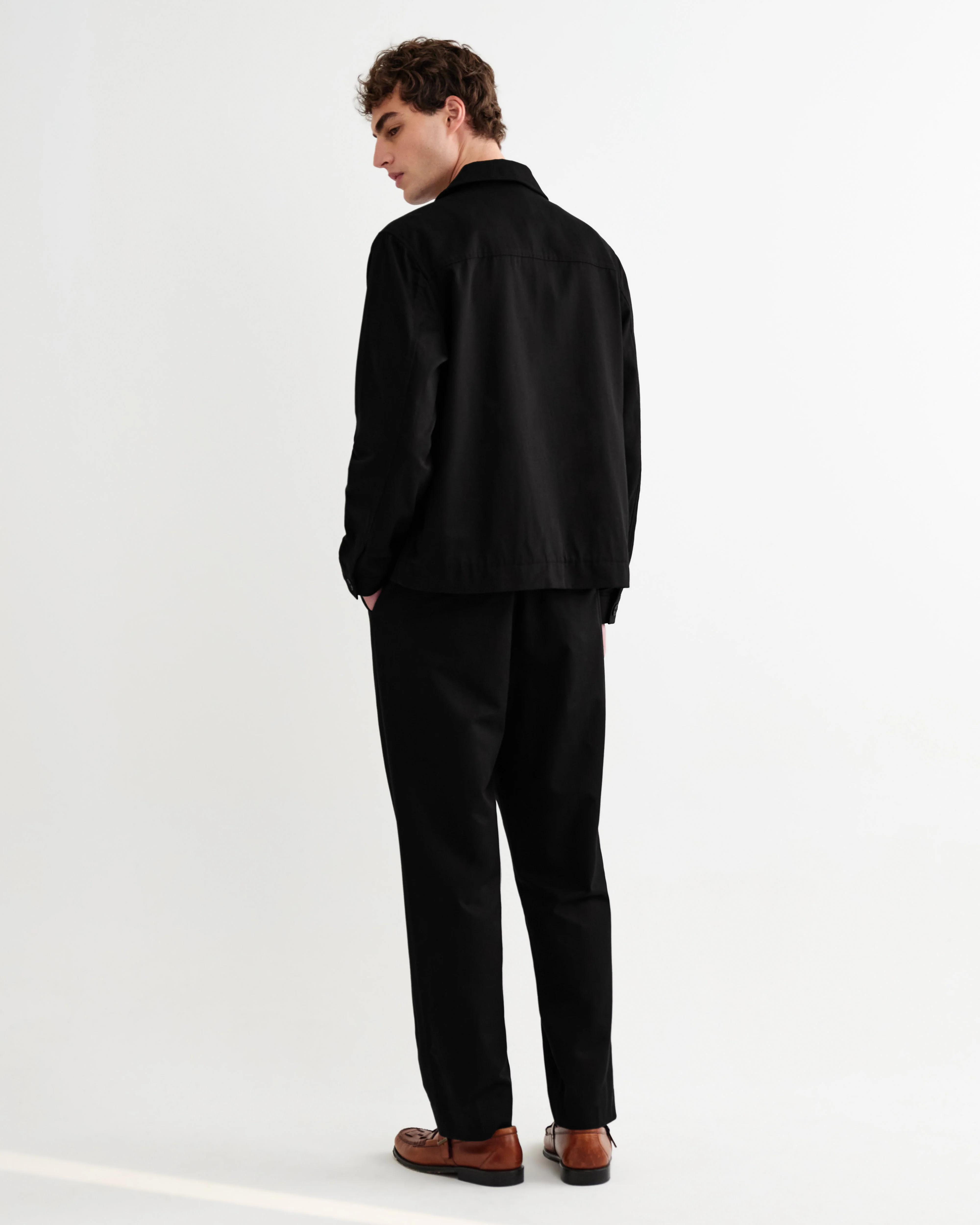 Strand - Black Cotton Tencel Twill Jacket - Image 6