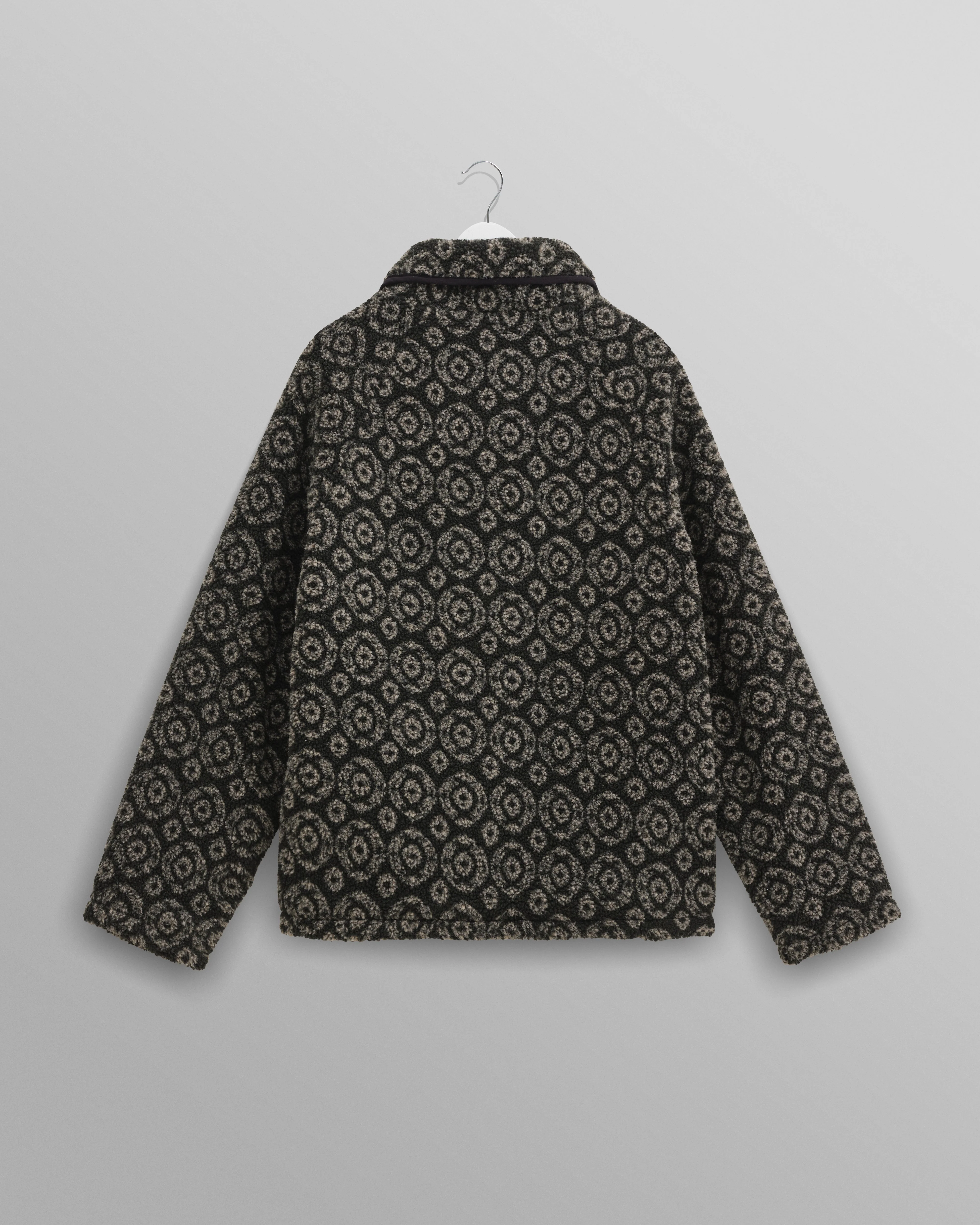 Tate - Charcoal Ornate Jacquard Fleece Jacket - Image 9