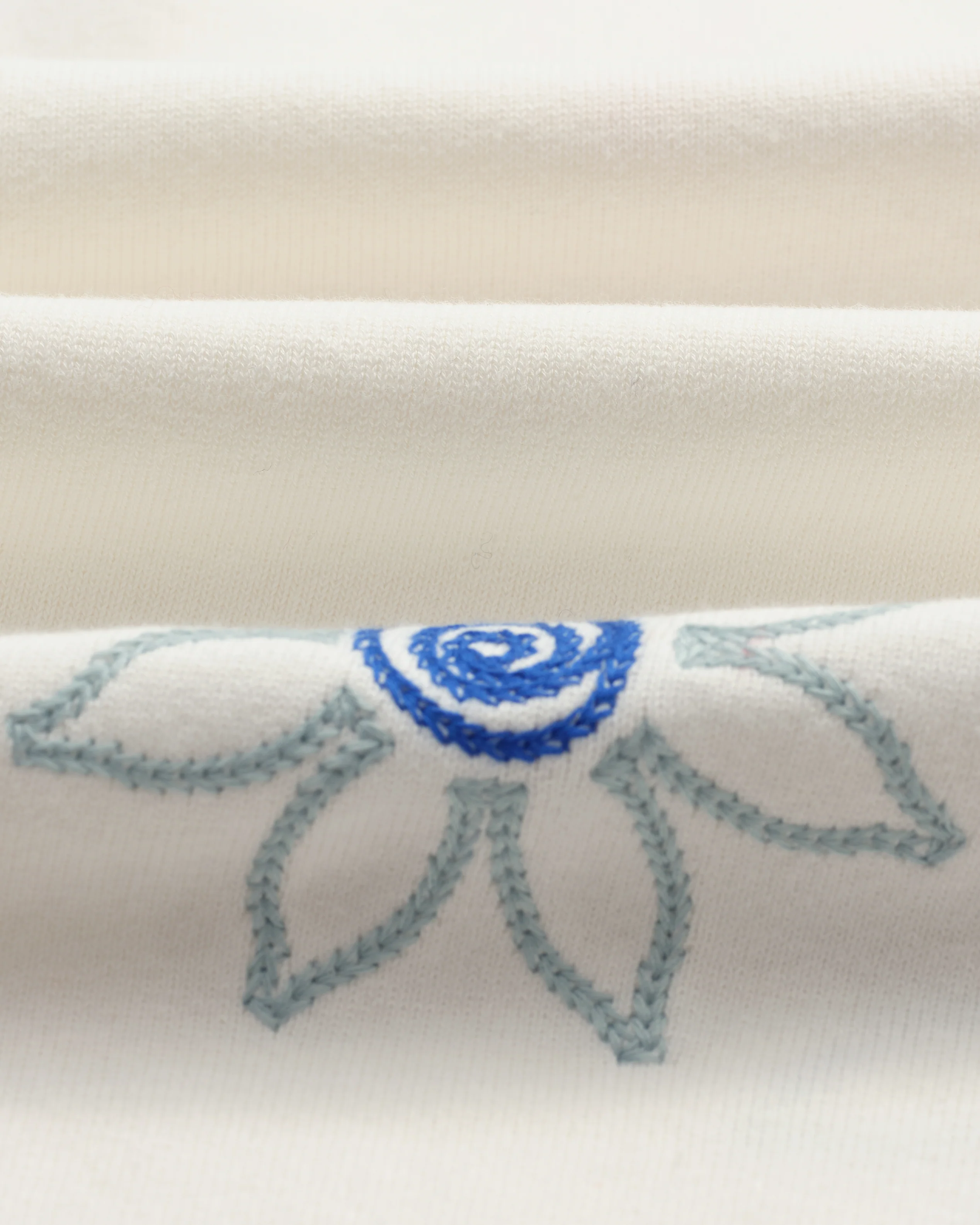 Tellaro - Ecru Embroidered Knitted Cotton Polo Shirt - Image 10