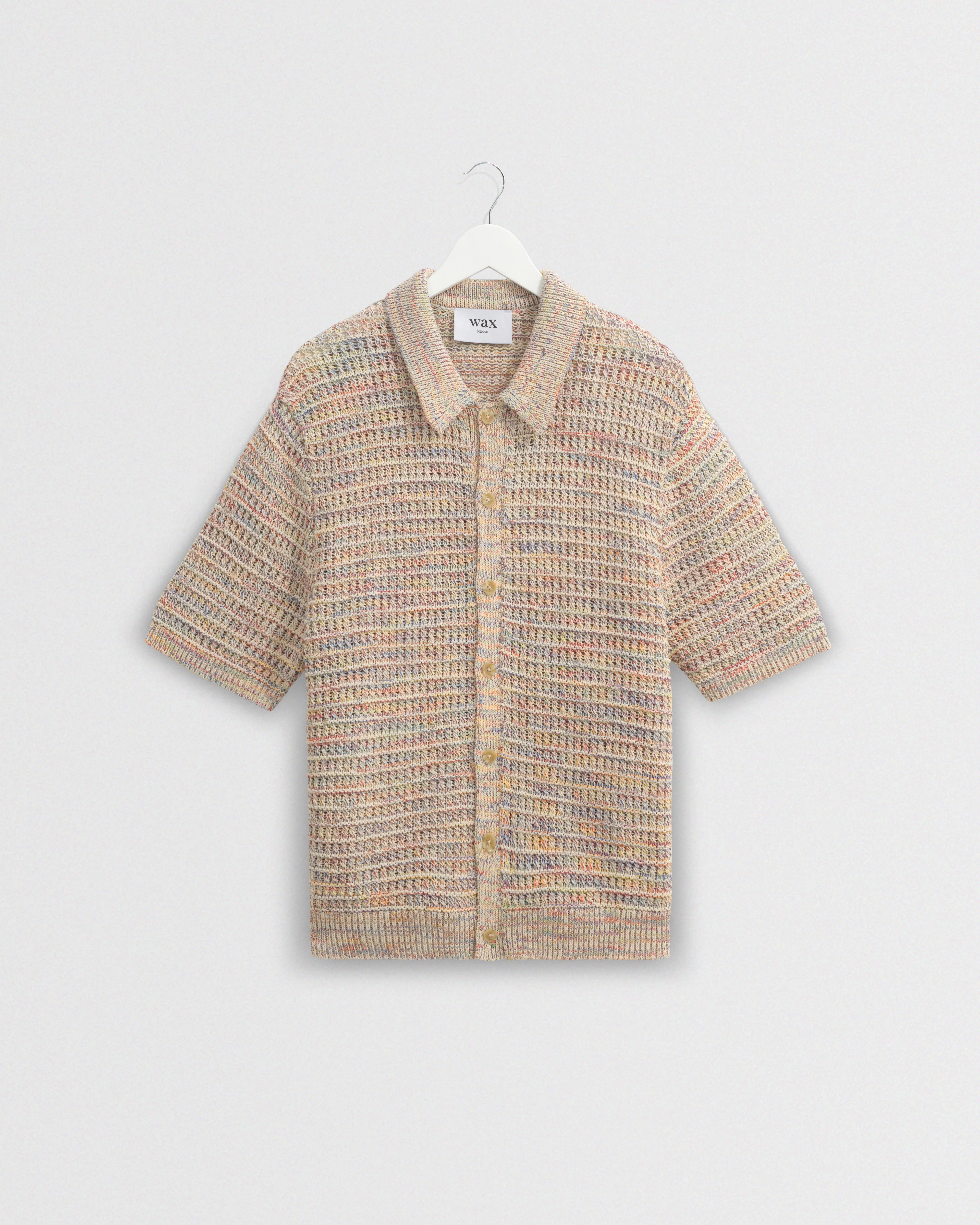 Tellaro - Multicolour Twist Knitted Cotton Polo Shirt