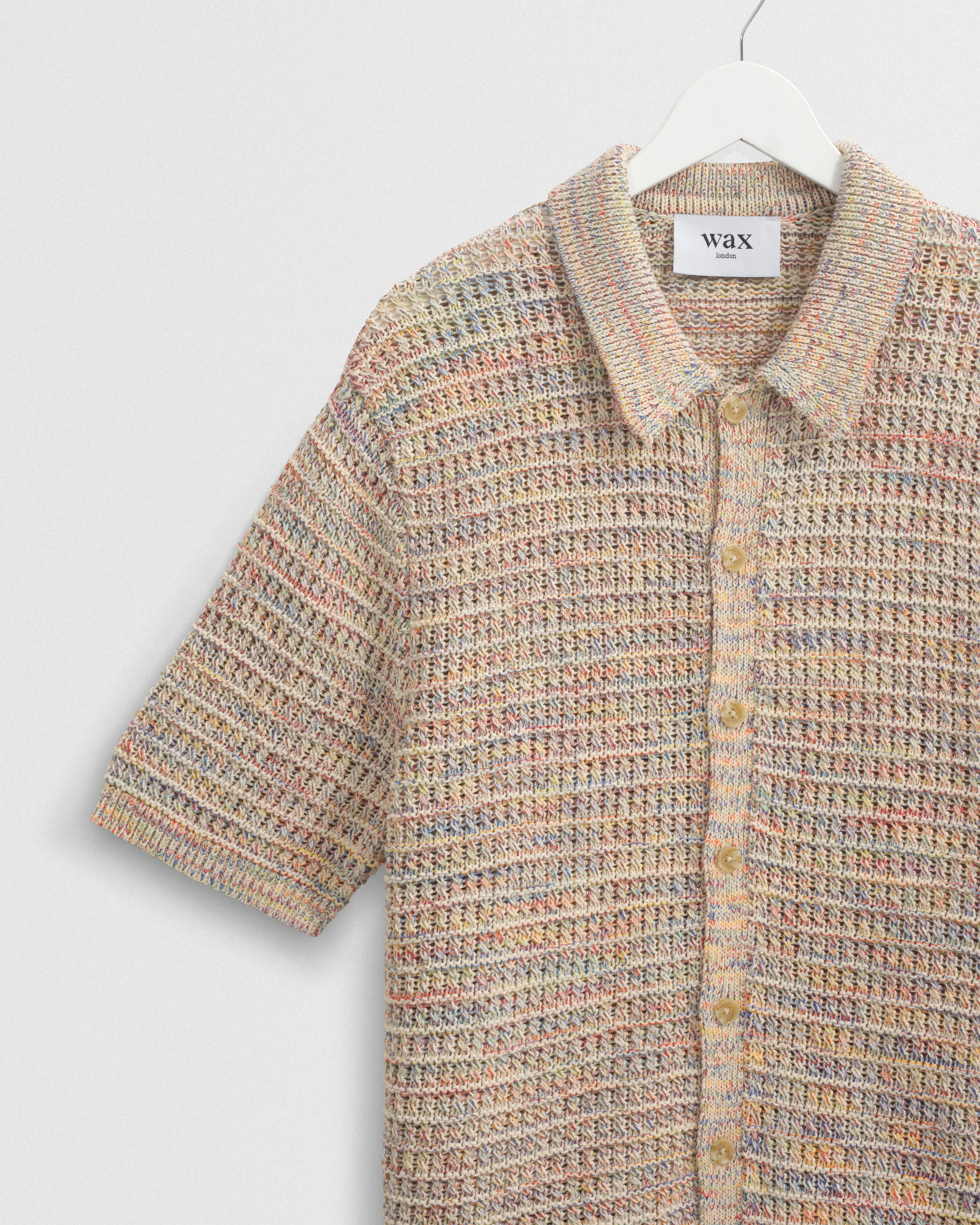 Tellaro - Multicolour Twist Knitted Cotton Polo Shirt - Image 8