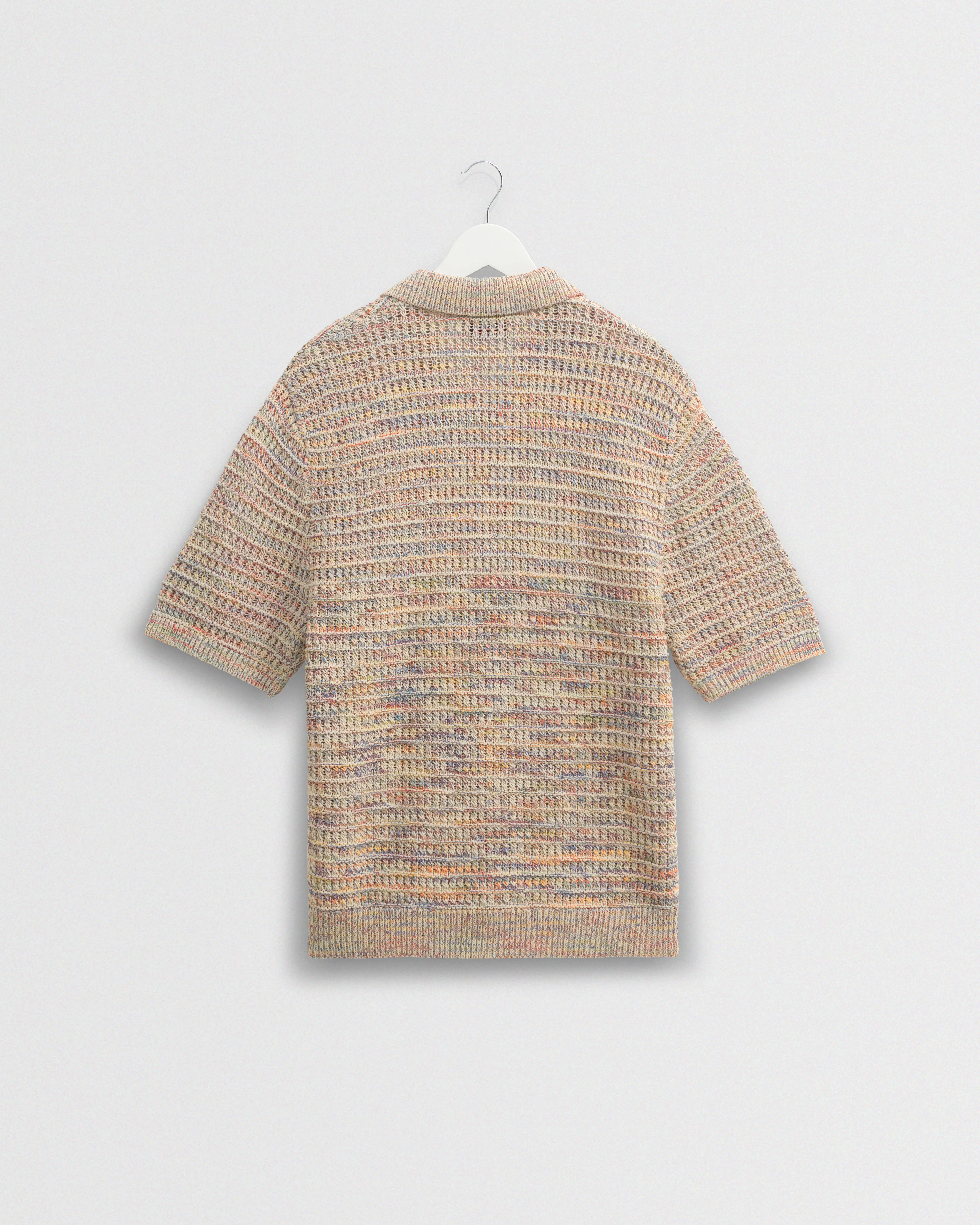 Tellaro - Multicolour Twist Knitted Cotton Polo Shirt - Image 9