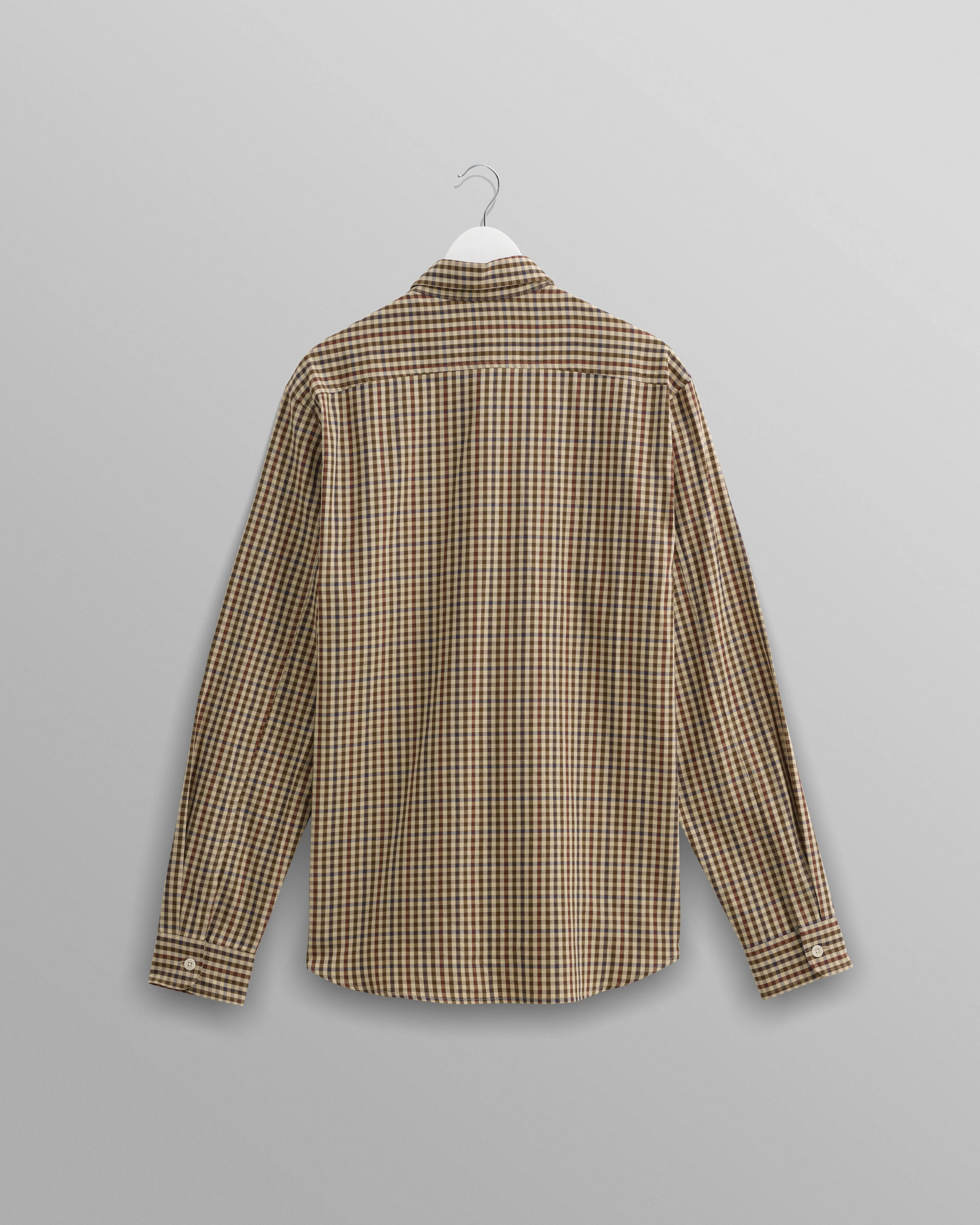 Trin - Beige Check Cotton Shirt - Image 7