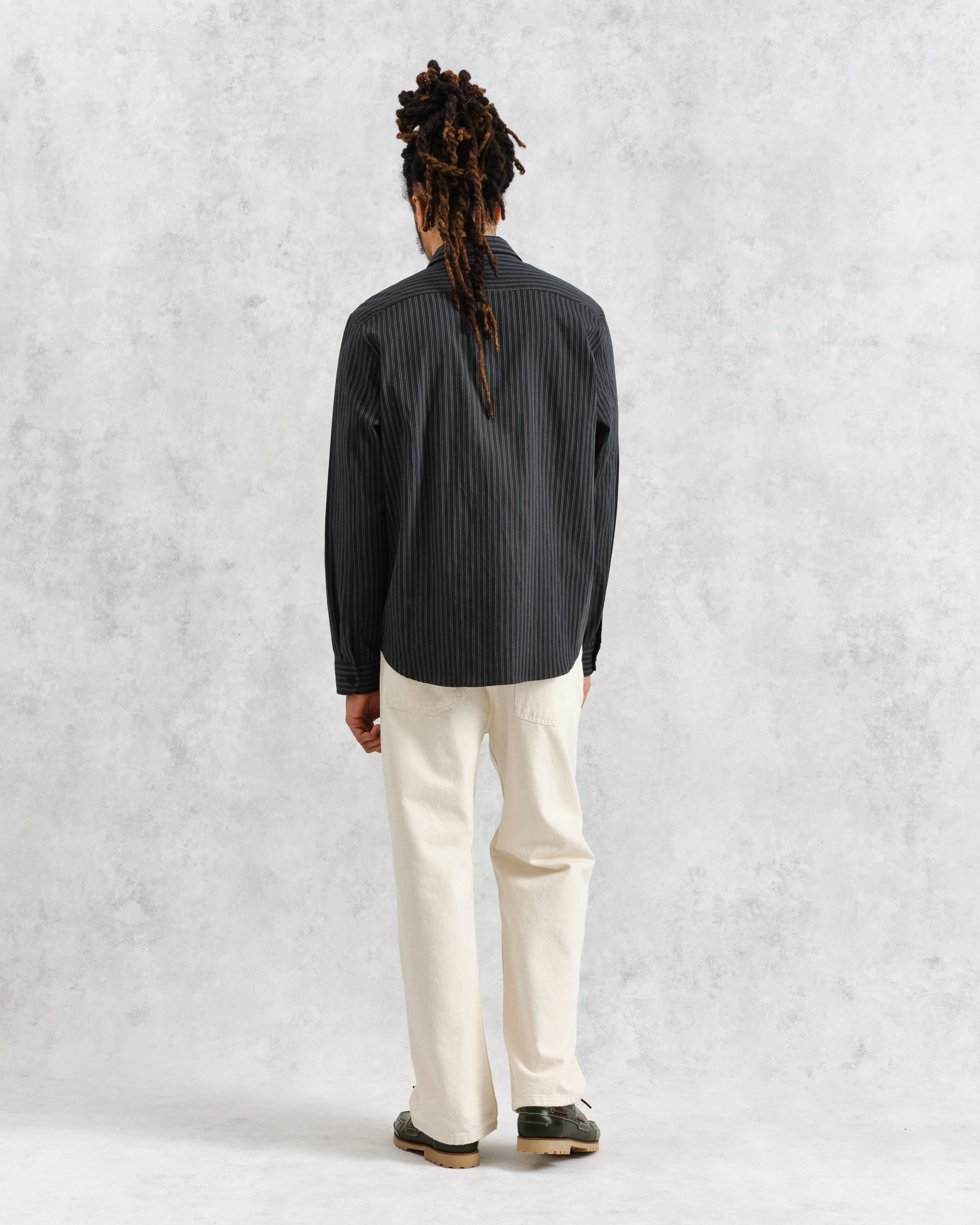 Trin - Green Striped Cotton Shirt - Image 5