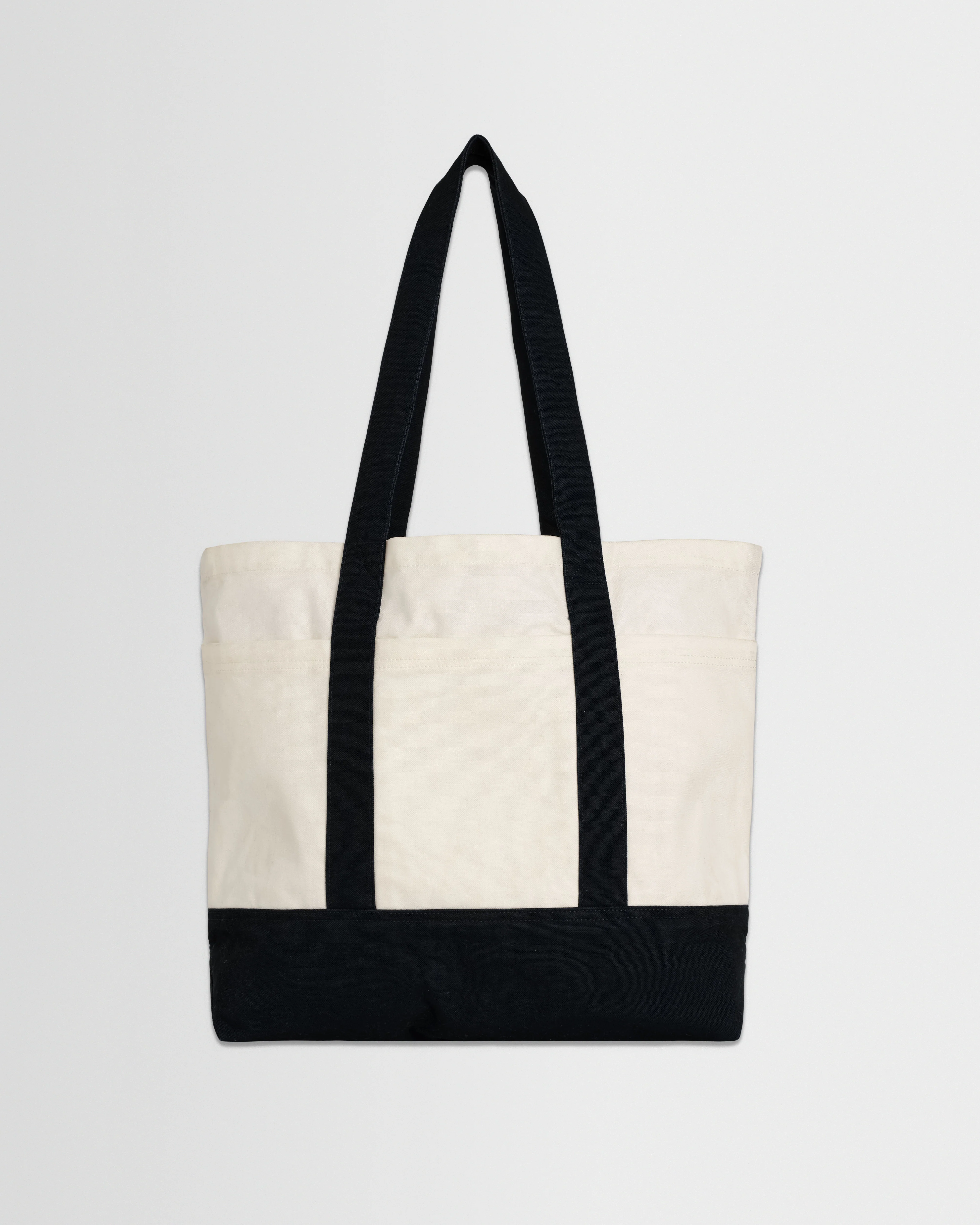 Truman - Ecru And Navy Canvas Tote Bag - Image 6